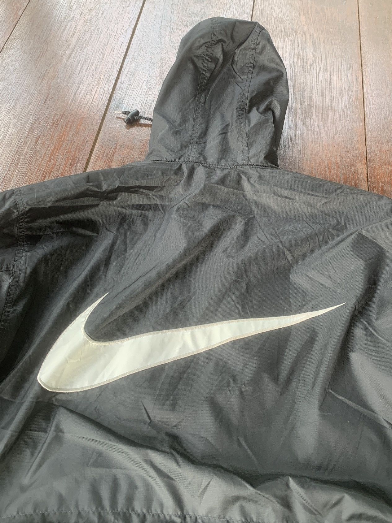 Nike × Vintage 90s Nike big swoosh logo sherpa lining long hoodie jacket Size US M / EU 48-50 / 2 - 4 Thumbnail