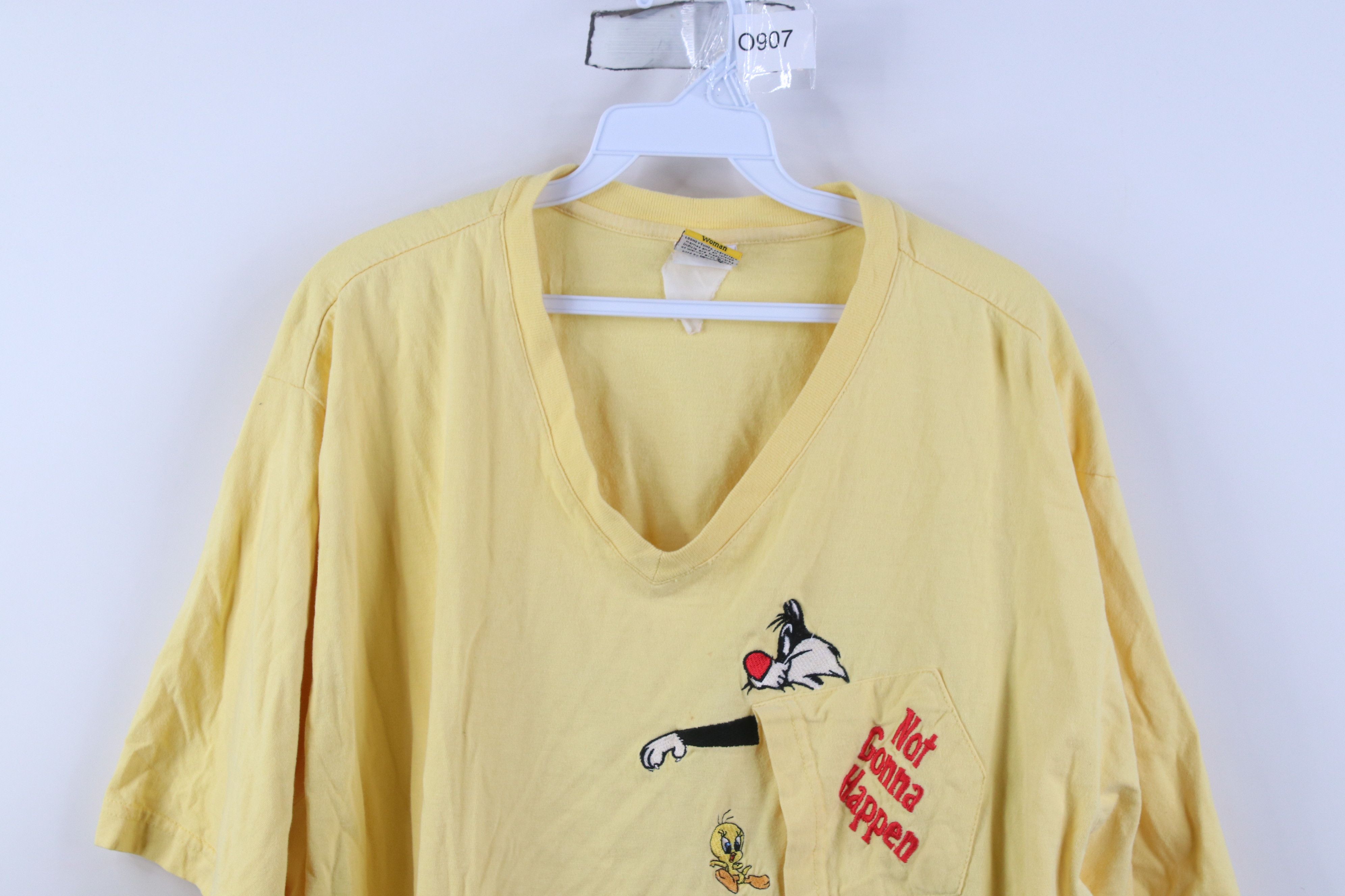 Vintage Vintage Y2K 2001 Looney Tunes Sylvester Tweety Bird T-Shirt Size 3XL / US 20-22 - 2 Thumbnail