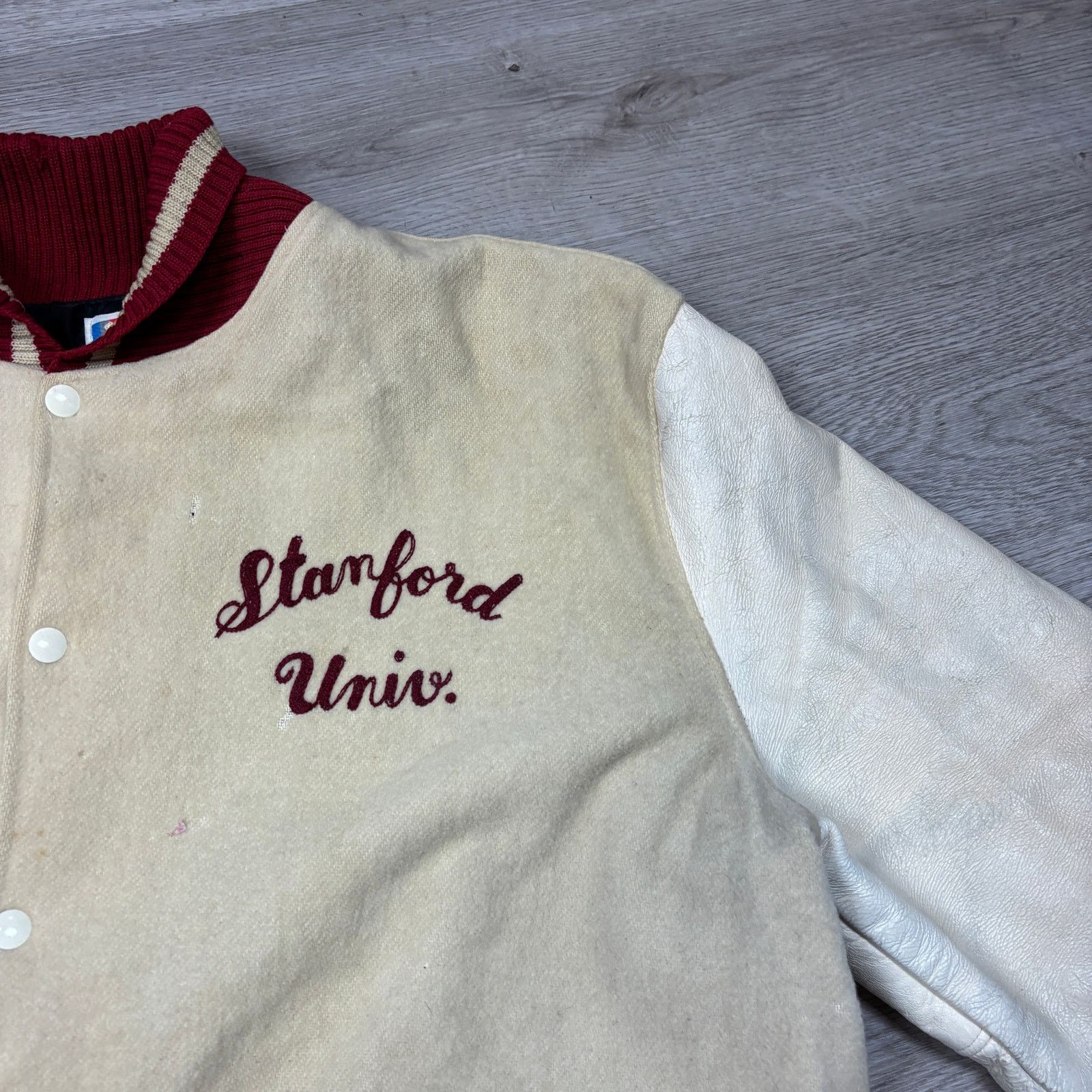 Vintage VTG 80s 90s Trophy Jackets Stanford Wool Varsity Jacket 56 Size US XL / EU 56 / 4 - 2 Thumbnail