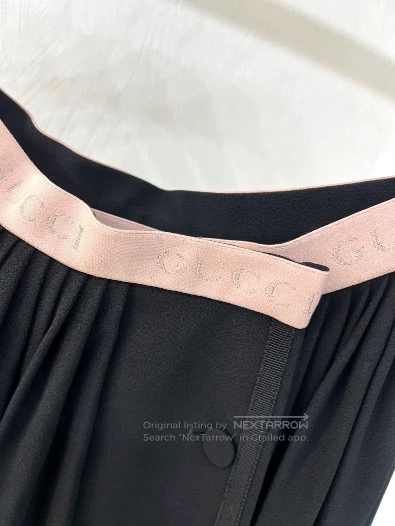 Gucci Gucci Waist letter logo woollen half-length skirt Size 25" / US 0 / IT 36 - 3 Thumbnail