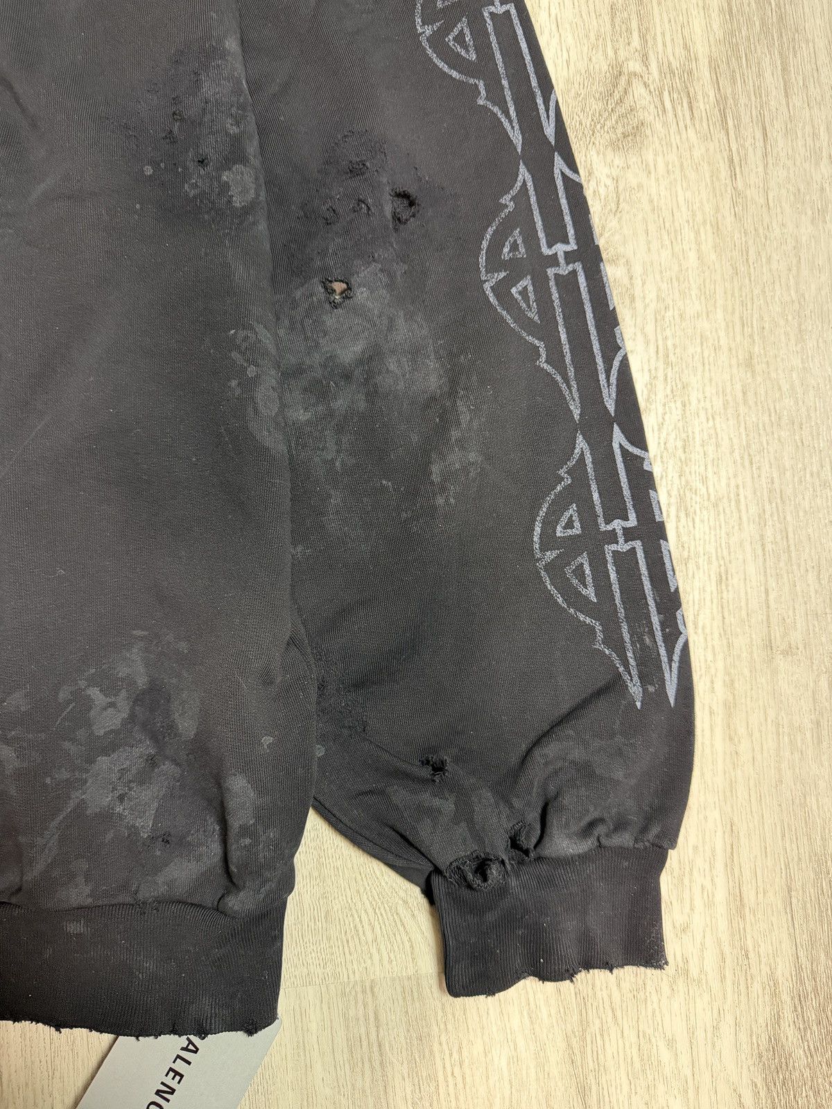 Balenciaga Balenciaga Paris Moon Hoodie No Pocket Black Size US M / EU 48-50 / 2 - 4 Thumbnail