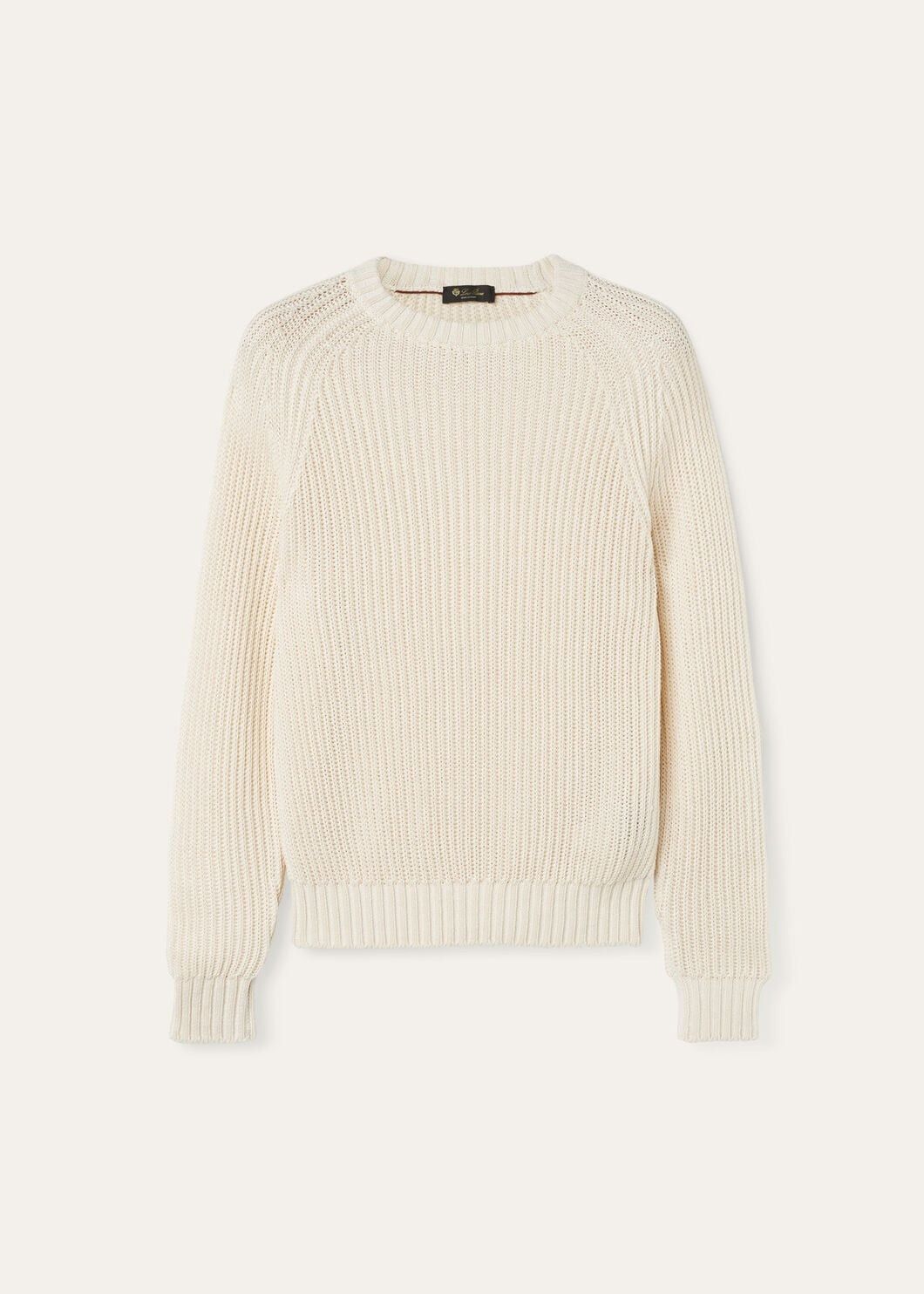 o1w1db10125 FAN7265 Daisen Crewneck Sweater in Ivory