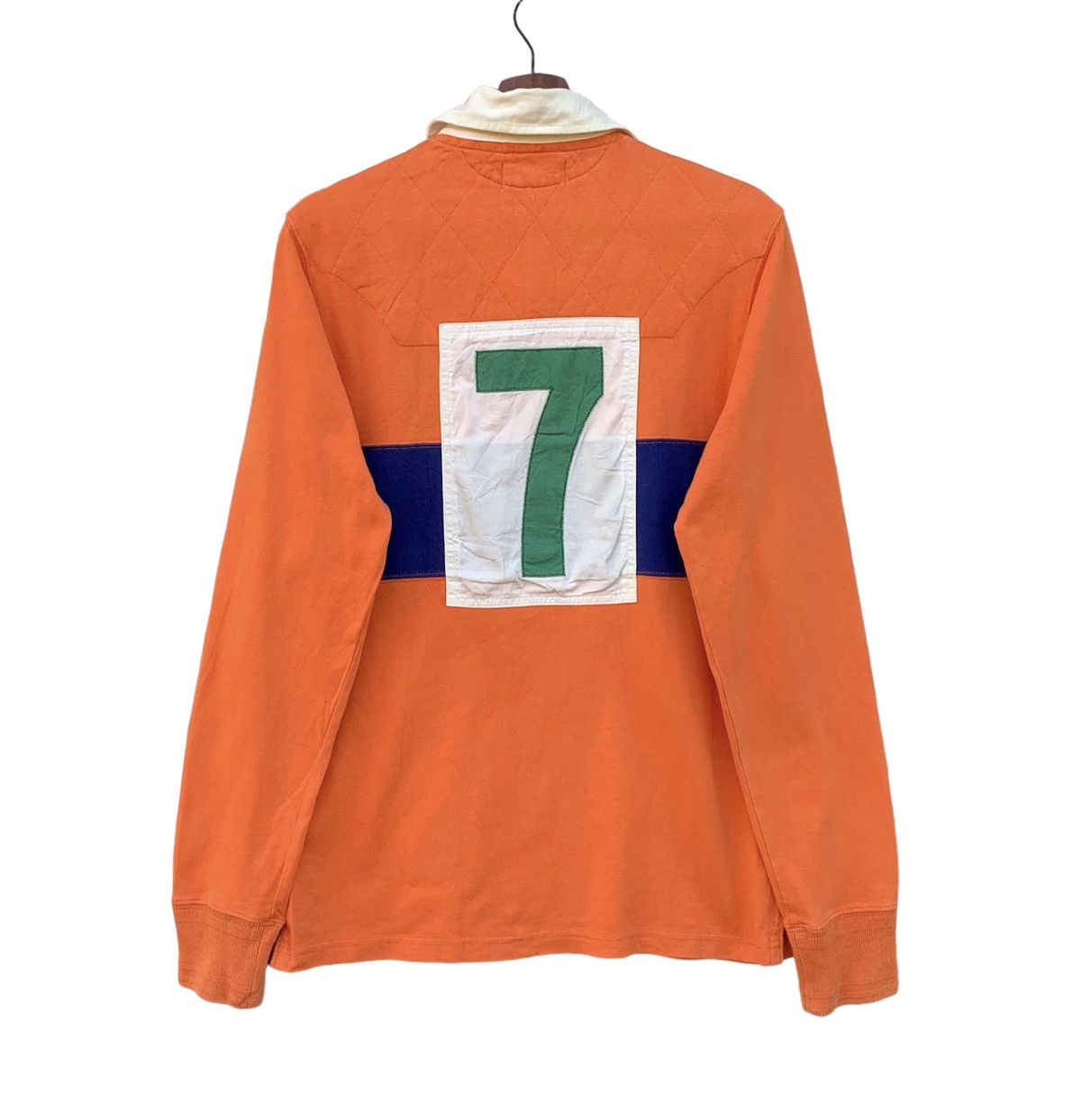 Polo Ralph Lauren × Rugby Ralph Lauren × Vintage Vintage 90s Polo Ralph Lauren 7 Polo Rugby Sweatshirt Size M / US 6-8 / IT 42-44 - 2 Thumbnail