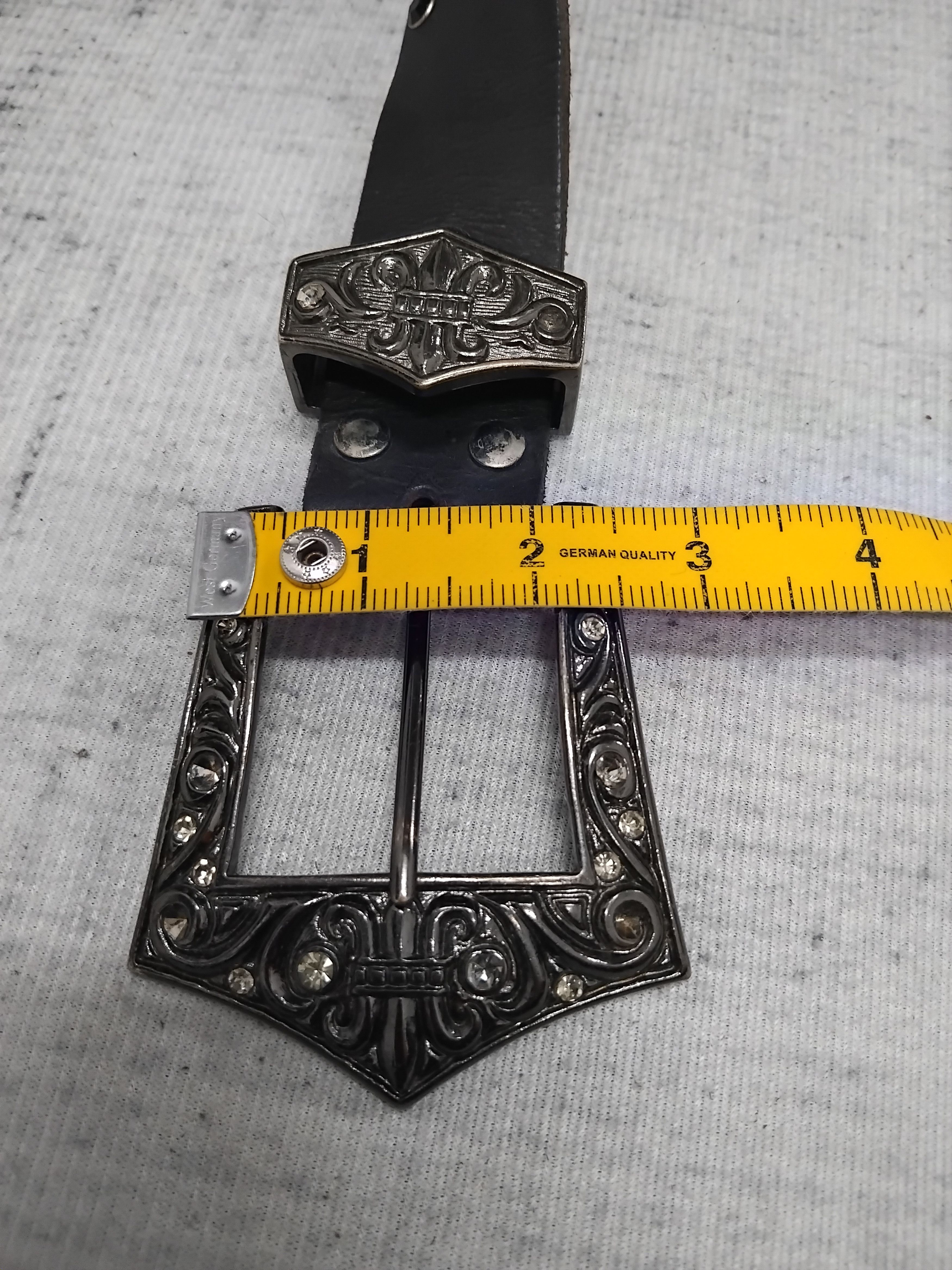 Japanese Brand 💥Diablo punk rock style black colour leather belt Size ONE SIZE - 13 Thumbnail