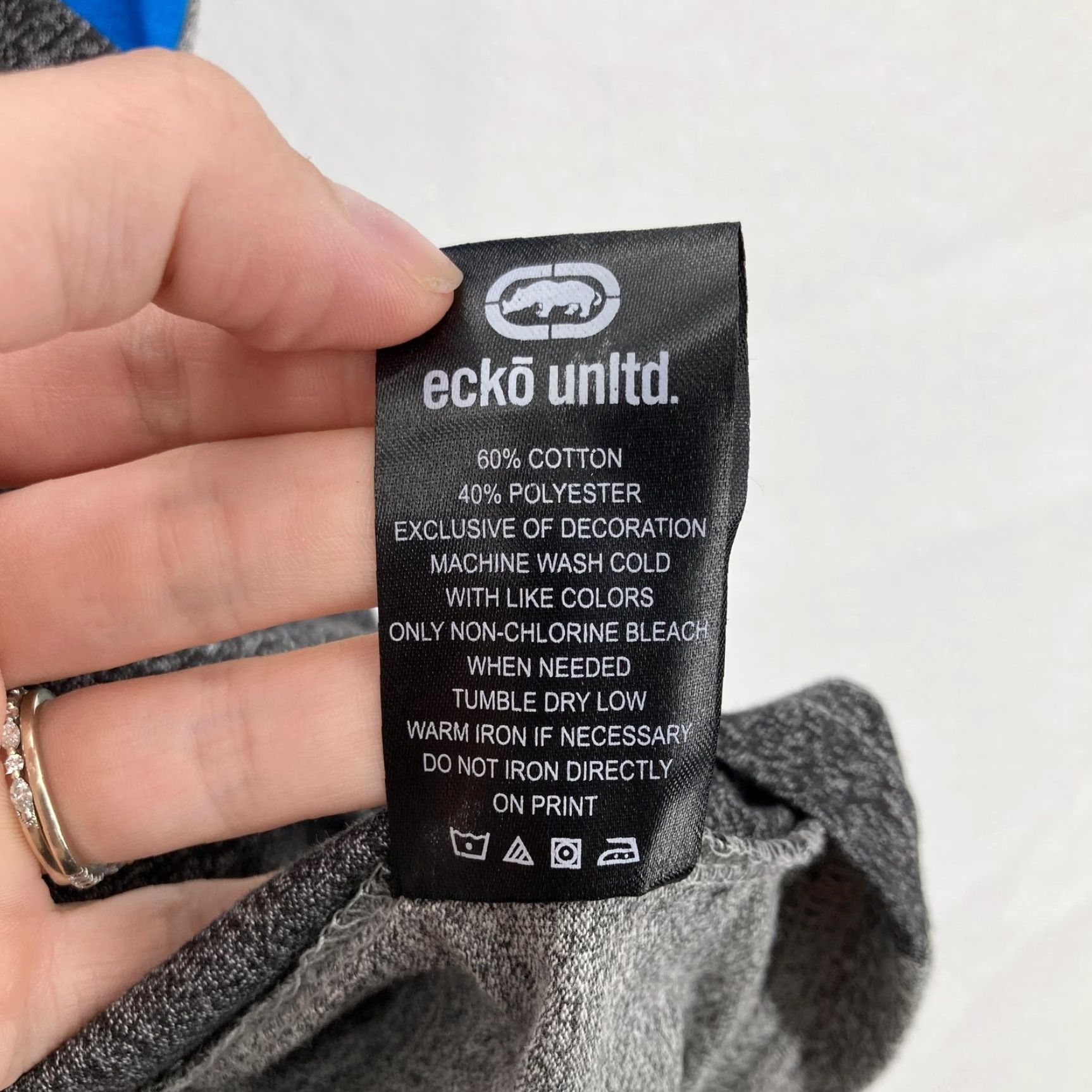 Ecko Unltd. Ecko Unltd Tee Mens XL Gray Blue Camo RAW Uncut Graphic Athletic Urban Y2K Size US XL / EU 56 / 4 - 6 Thumbnail