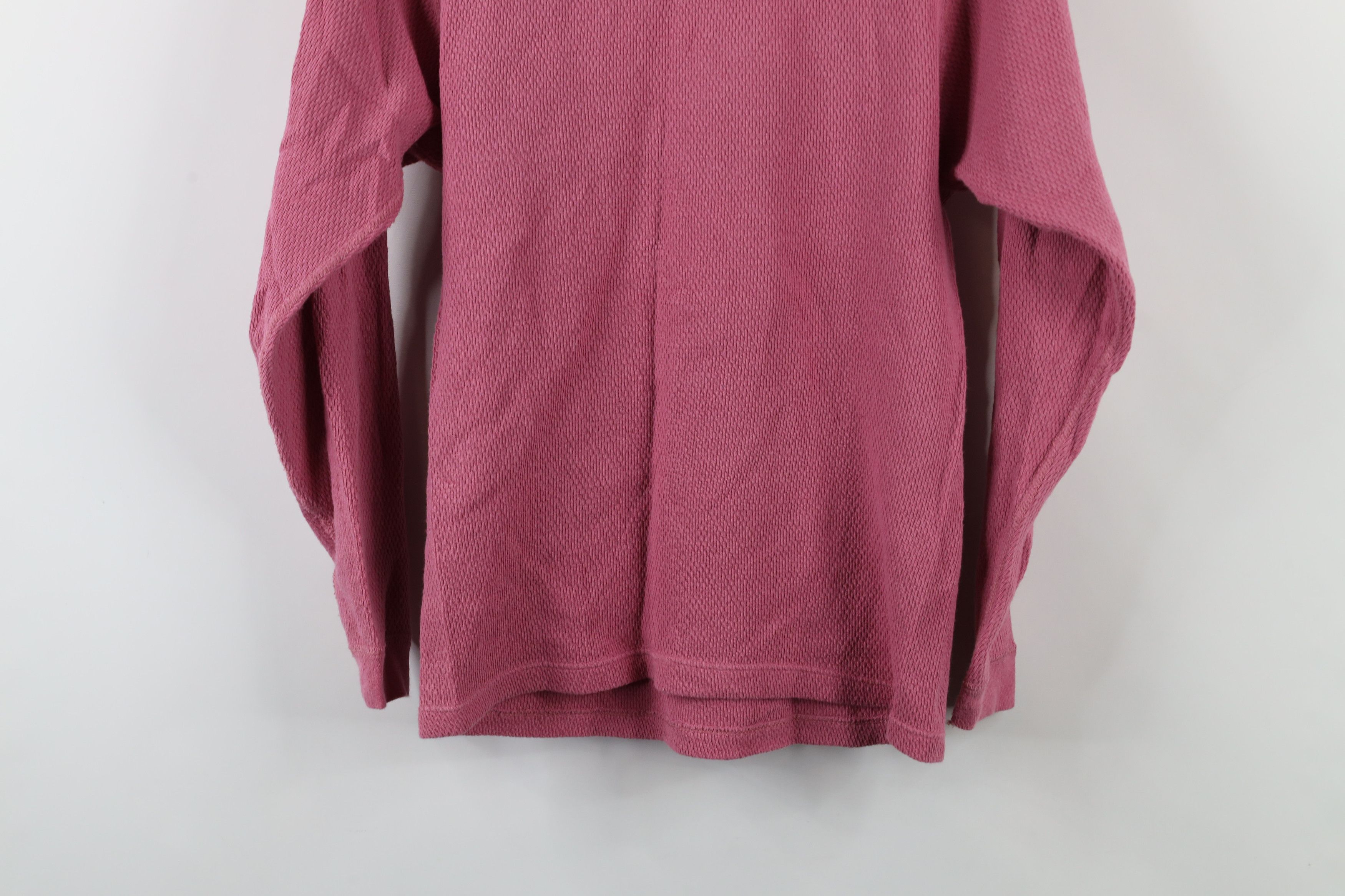 Vintage Vintage 90s Streetwear Waffle Knit Long Sleeve T-Shirt USA Size L / US 10 / IT 46 - 11 Thumbnail