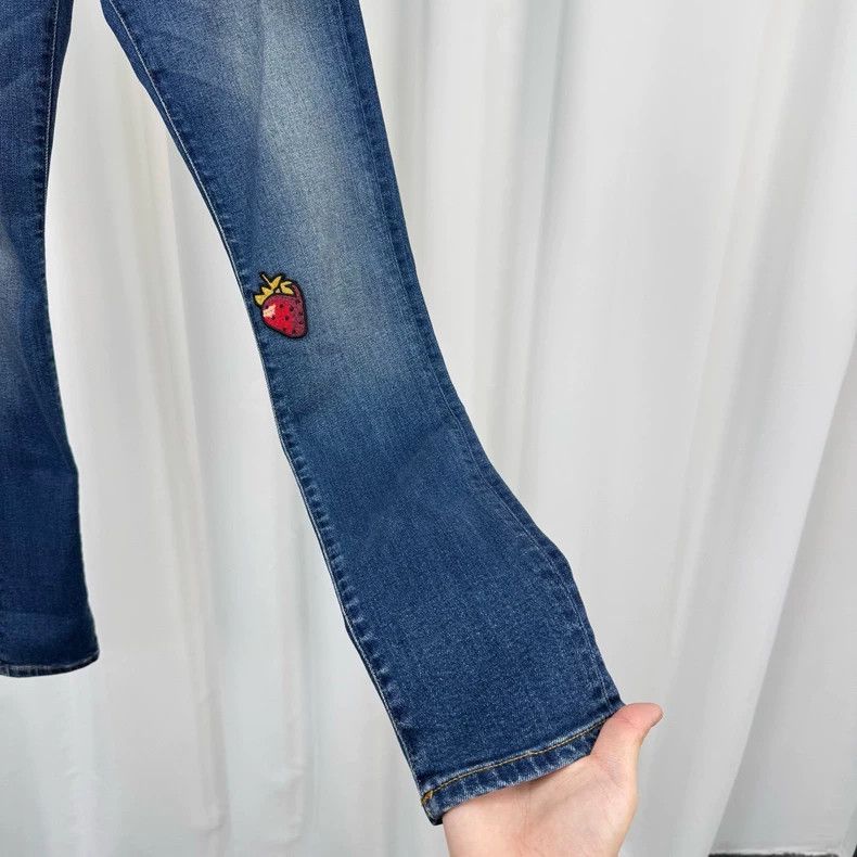 Gucci Gucci Embroidered cherry denim trousers Size 26" / US 2 / IT 38 - 4 Thumbnail