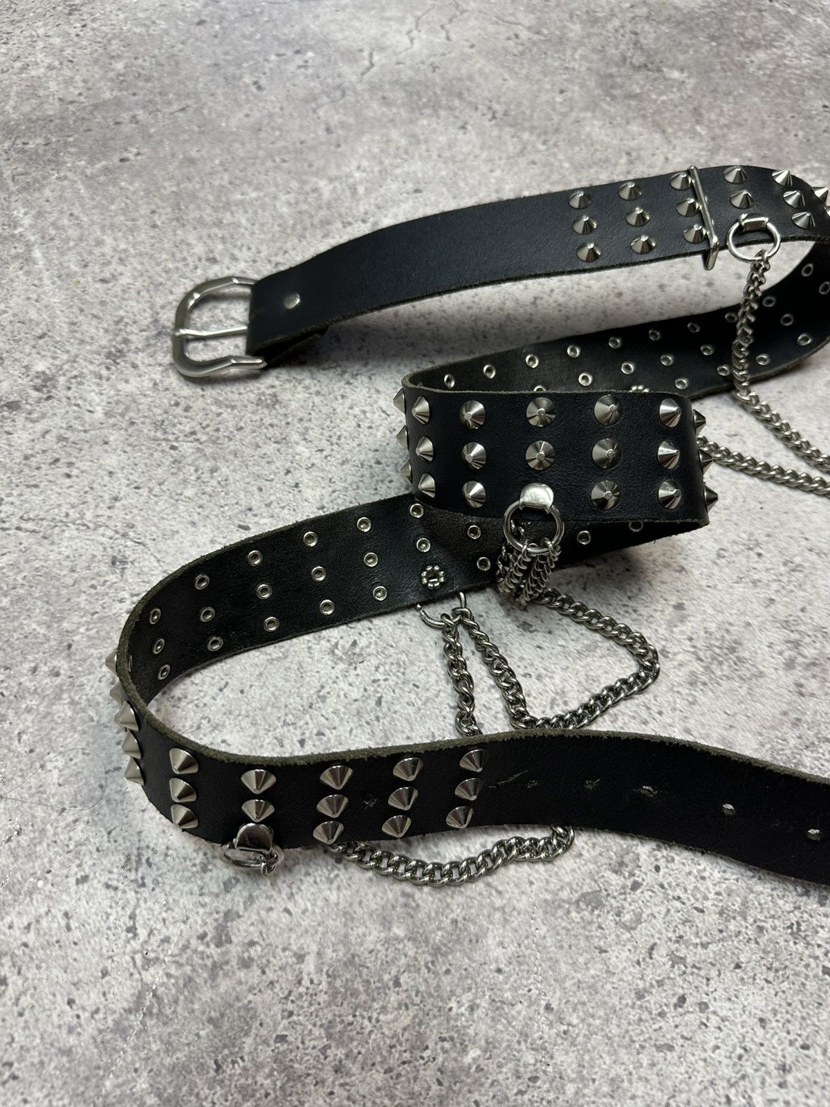 Hysteric Glamour Vintage Y2K Zip Waist Rick Owens Style Punk Leather Belt Size 34 - 8 Thumbnail