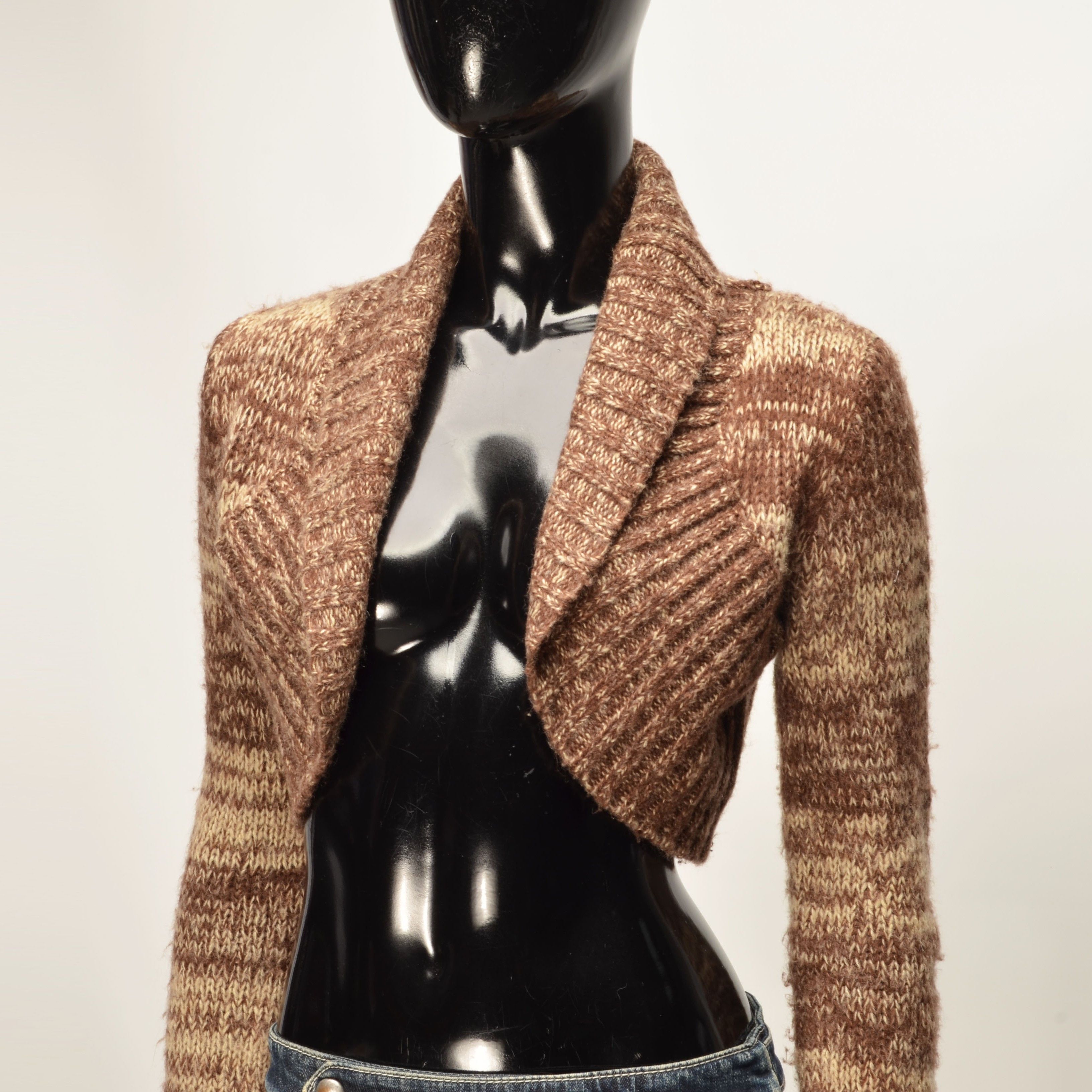 Vintage Vintage Jane Norman Y2K Knitted Cropped Bolero Cardigan Size S / US 4 / IT 40 - 2 Thumbnail