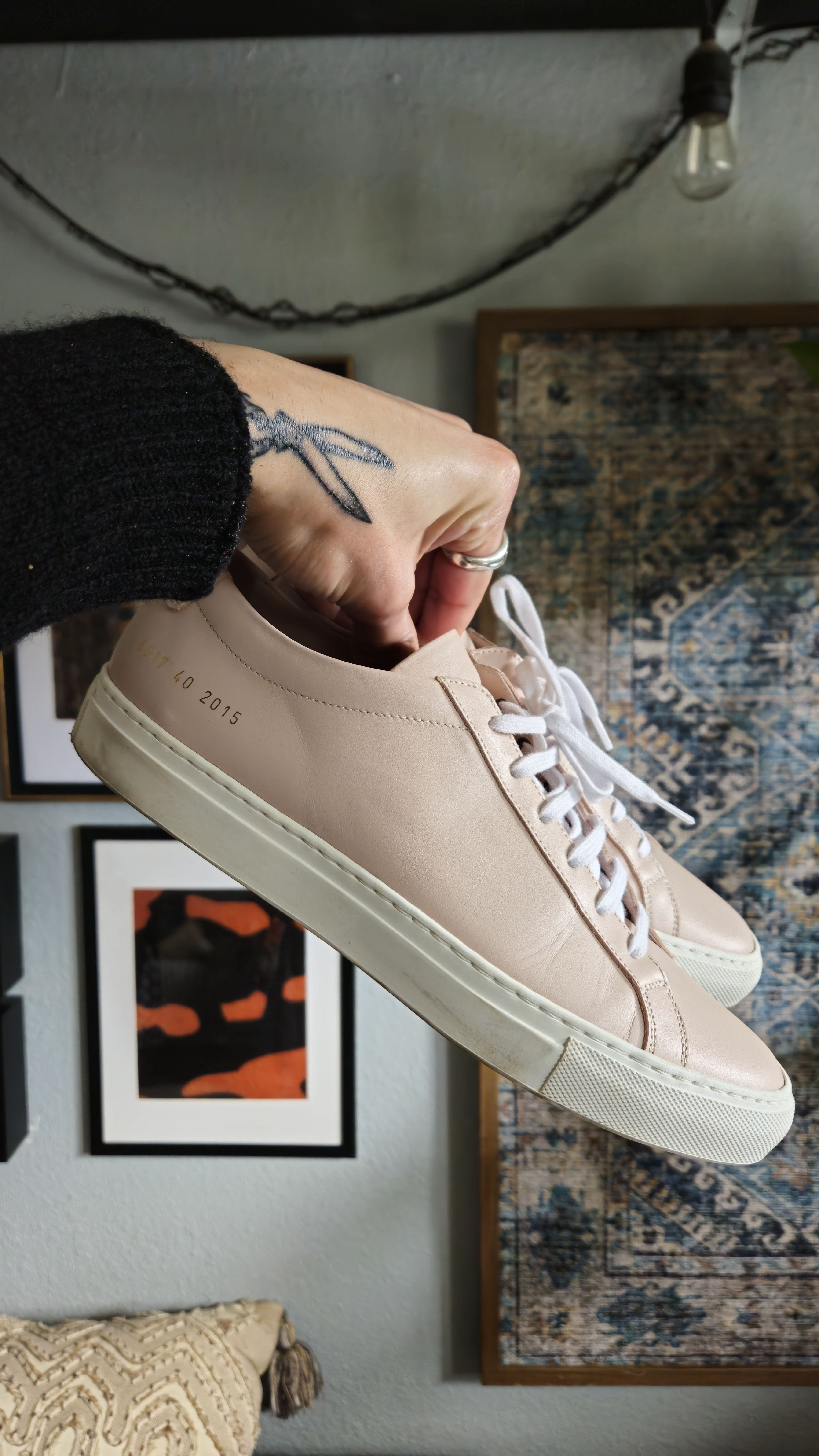 Common Projects Common Projects Achilles Low Blush/White Size US 10 / IT 40 - 1 Thumbnail