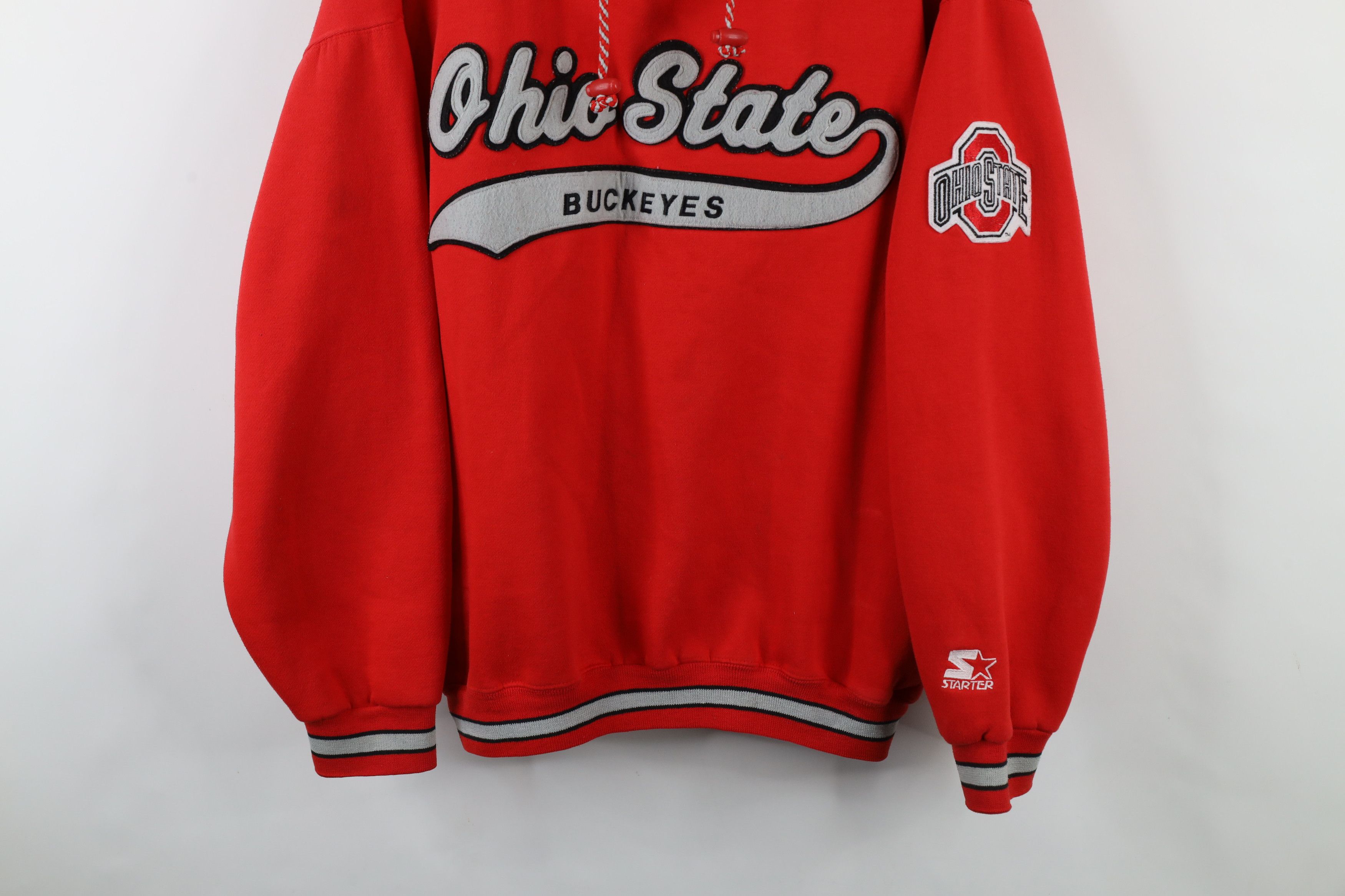 Starter × Vintage Vintage 90s Starter Script Ohio State University Hoodie Red Size US L / EU 52-54 / 3 - 3 Thumbnail