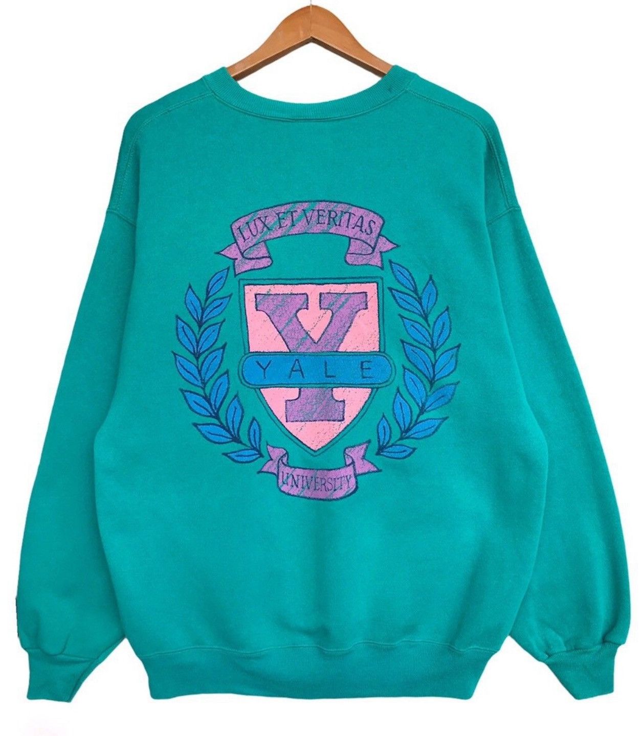 Vintage Vintage 90's University Yale Big Logo Baggy Boxy Sweatshirt Size US M / EU 48-50 / 2 - 1 Thumbnail