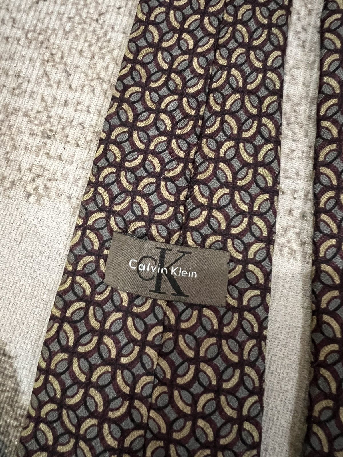Calvin Klein Vintage Calvin Klein Silk Tie Size ONE SIZE - 5 Thumbnail
