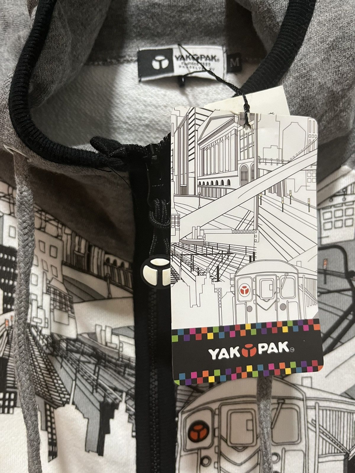 Japanese Brand Yak Pak Brooklyn NY city pattern zipper hoodie Size US M / EU 48-50 / 2 - 4 Thumbnail