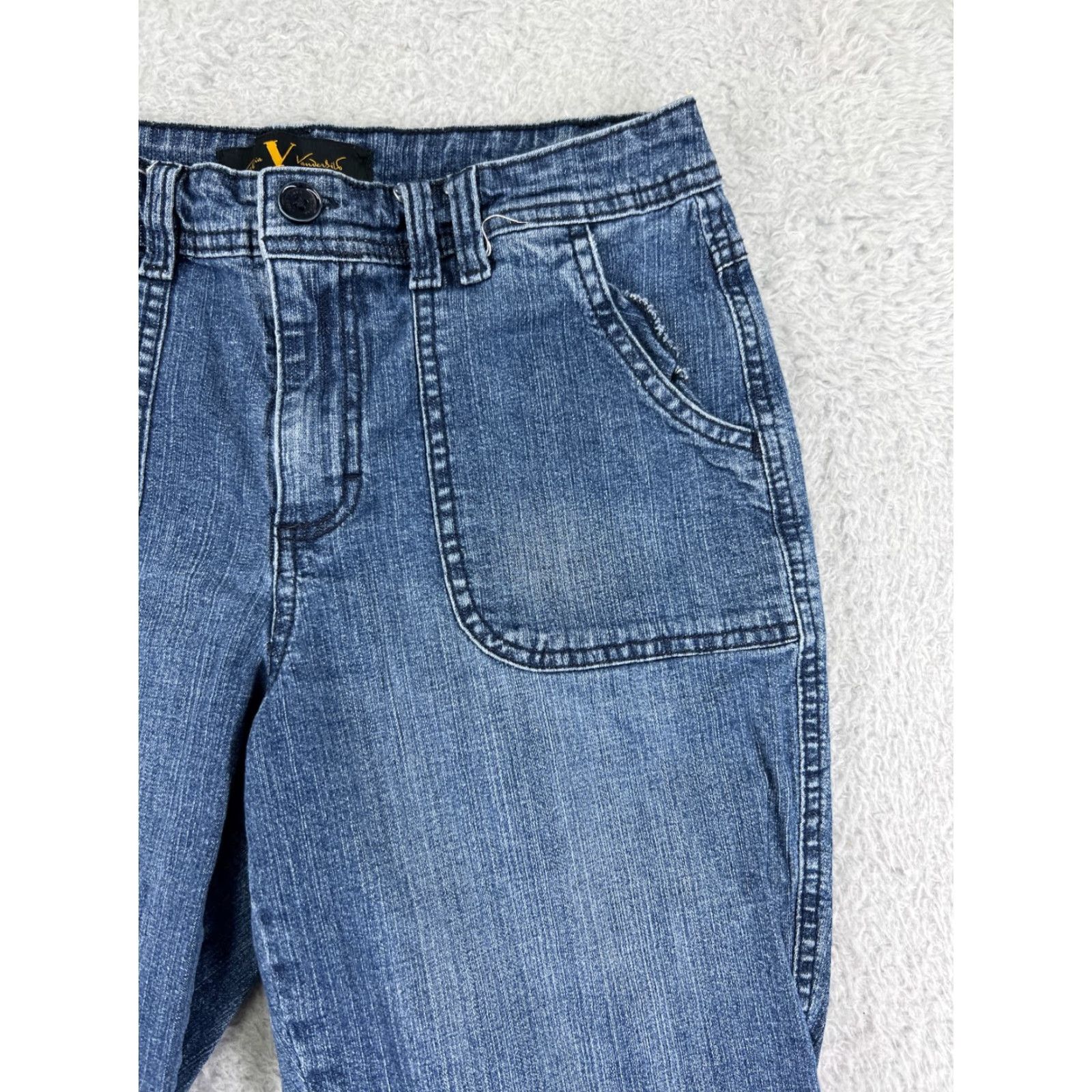Gloria Vanderbilt Gloria Vanderbilt Women's Capris 6 Blue Denim Cotton Stretch Classic Retro 2010s Girls Size 28" / US 6 / IT 42 - 6 Thumbnail