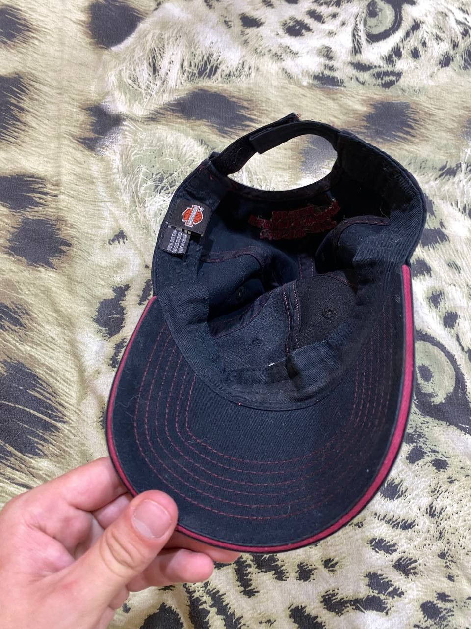 Harley Davidson Hats black Vintage Harley Davidson Cap Y2K streetwear Size ONE SIZE - 10 Thumbnail