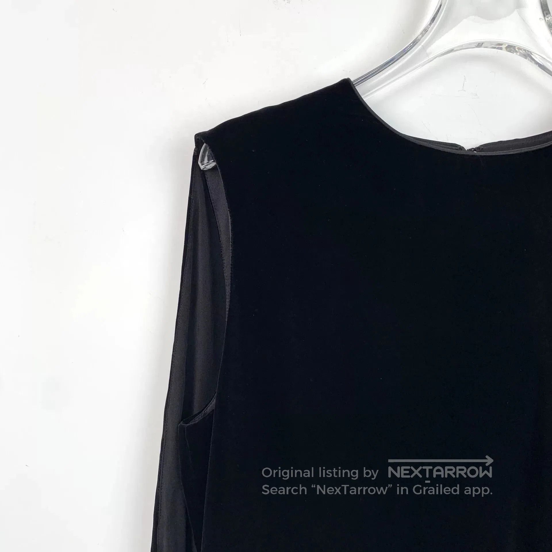 Saint Laurent Paris Saint Laurent Black Velvet Dress. Size S / US 4 / IT 40 - 3 Thumbnail