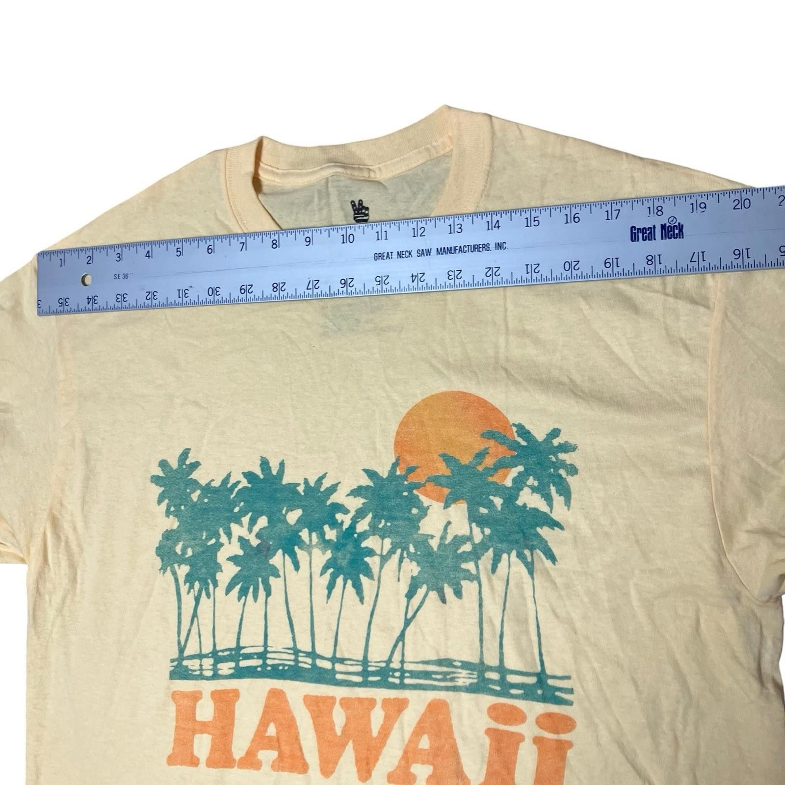 Junk Food Junk Food T-Shirt Mens M Yellow Hawaii Tropical Hula Palm Size US M / EU 48-50 / 2 - 6 Thumbnail