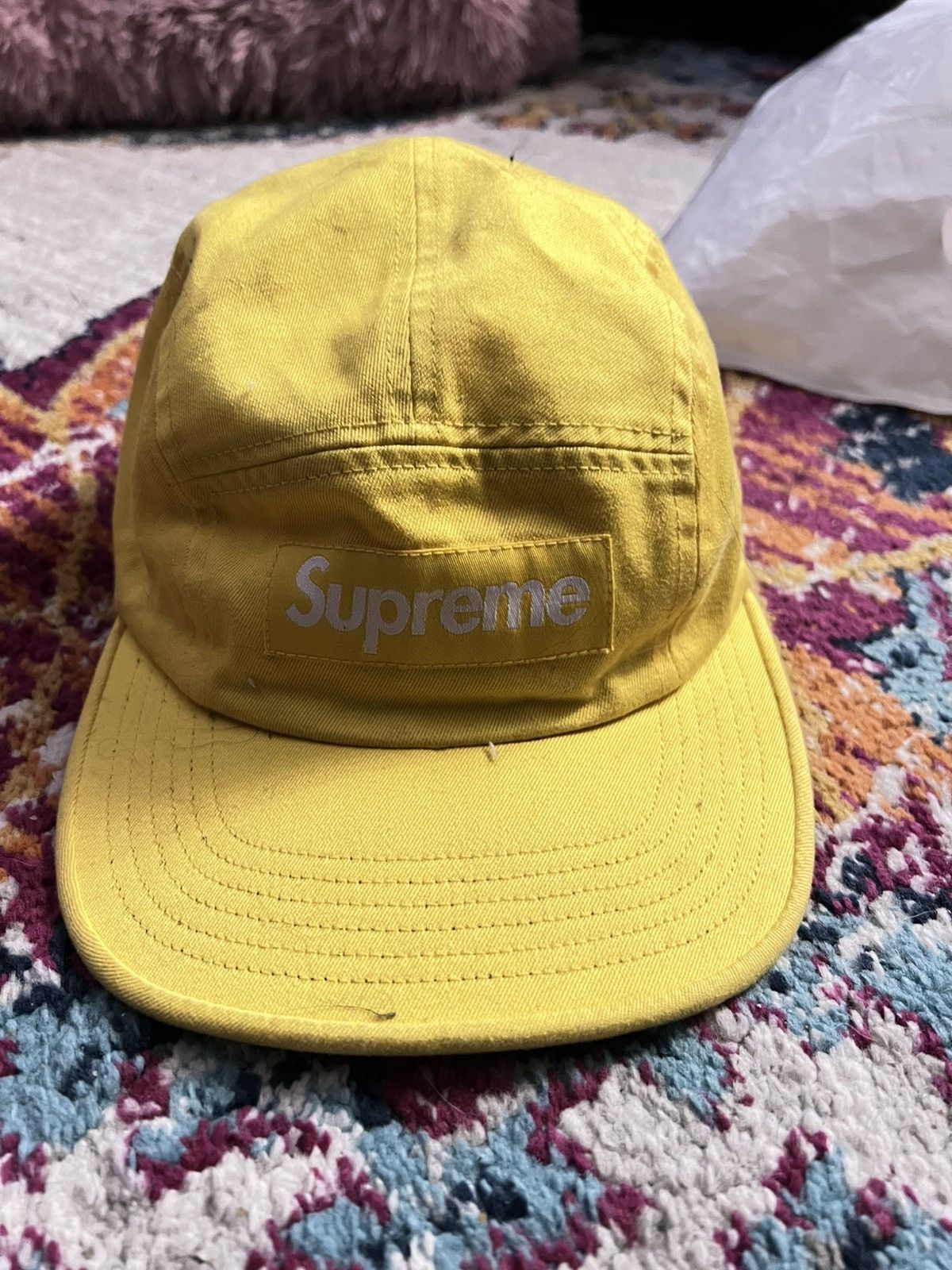 Supreme Supreme Washed Chino Twill Camp Cap (SS23) Yellow Size ONE SIZE - 1 Preview