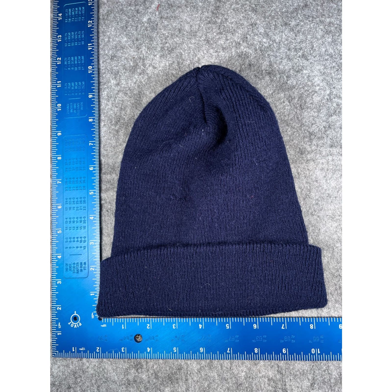 Vintage Beanie Toque Adult One Size Blue Knit 100% Acrylic Stretch Snow Ski Hat Womens Beanie Knit Blue Size ONE SIZE - 3 Thumbnail