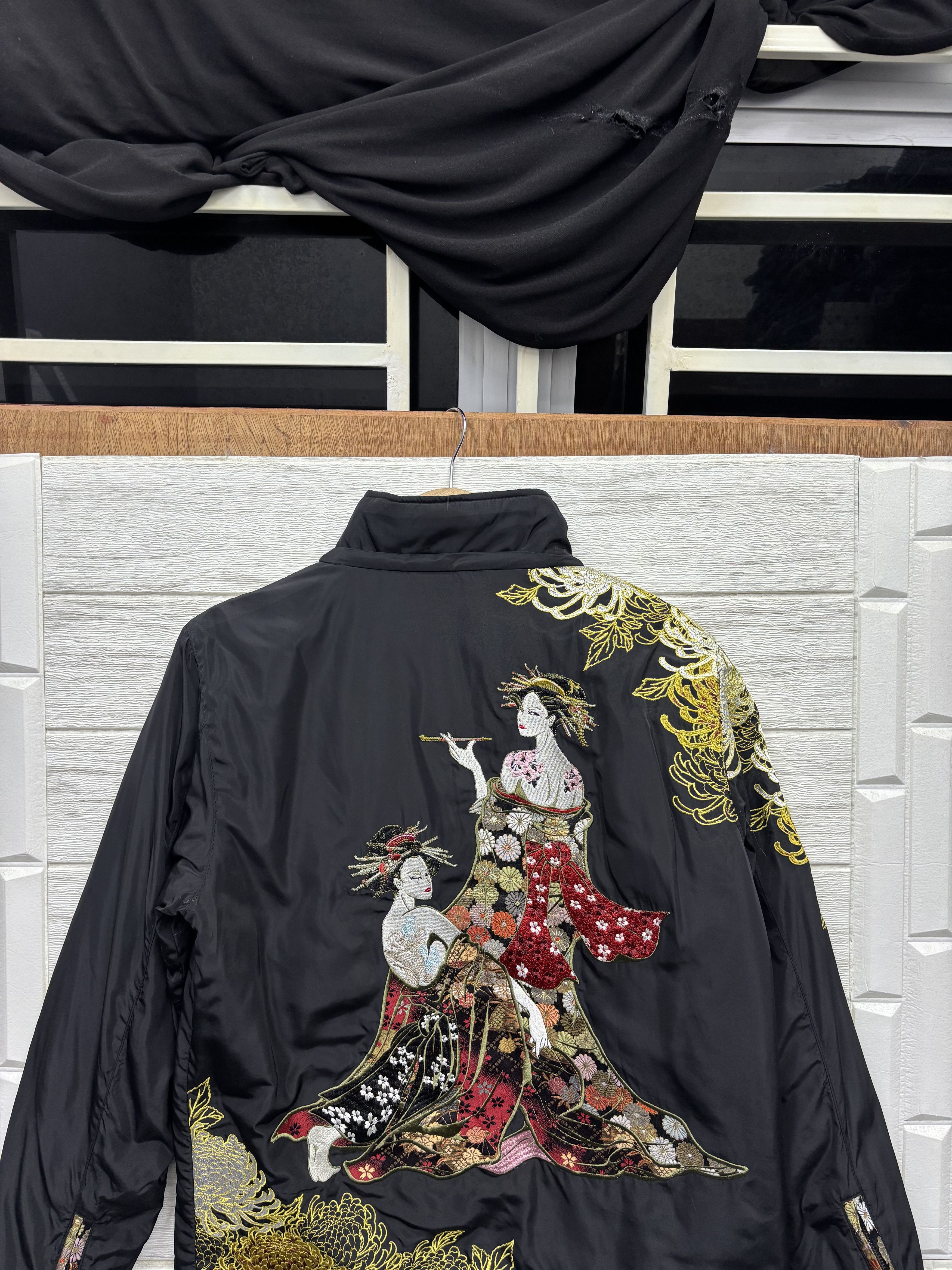 14th Addiction OG🇯🇵GEISHA JAPANESE EMBROIDERY NYLON PUFFER JACKET Size US M / EU 48-50 / 2 - 6 Thumbnail