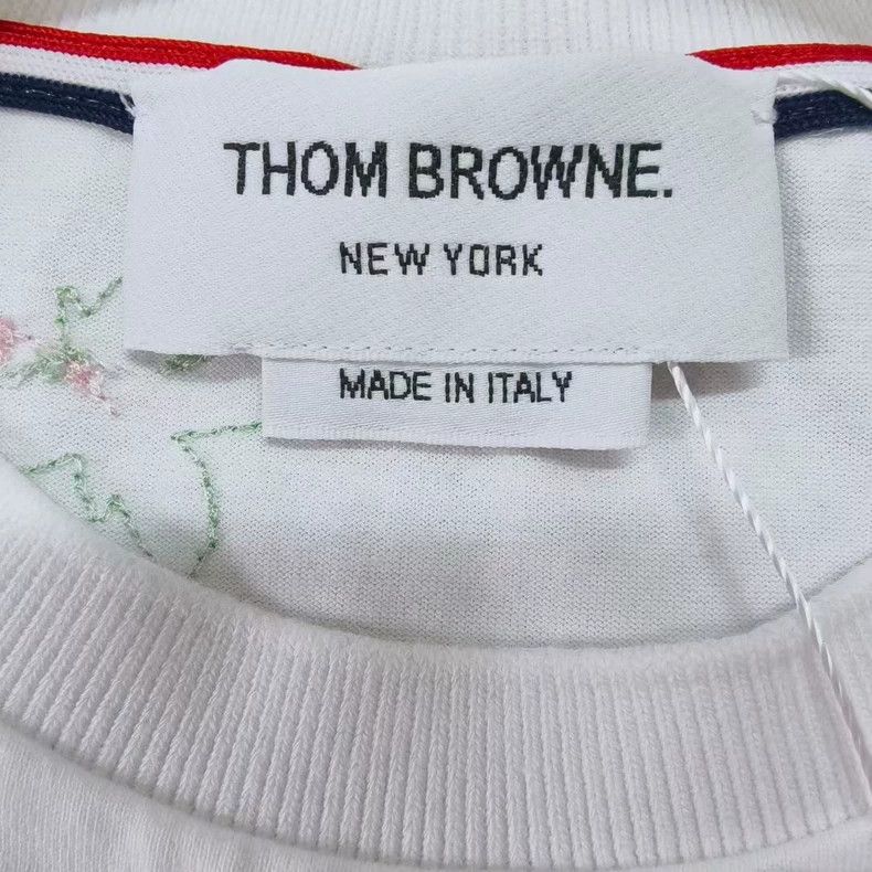 Thom Browne Thom Browne White embroidered short sleeves Size M / US 6-8 / IT 42-44 - 3 Thumbnail