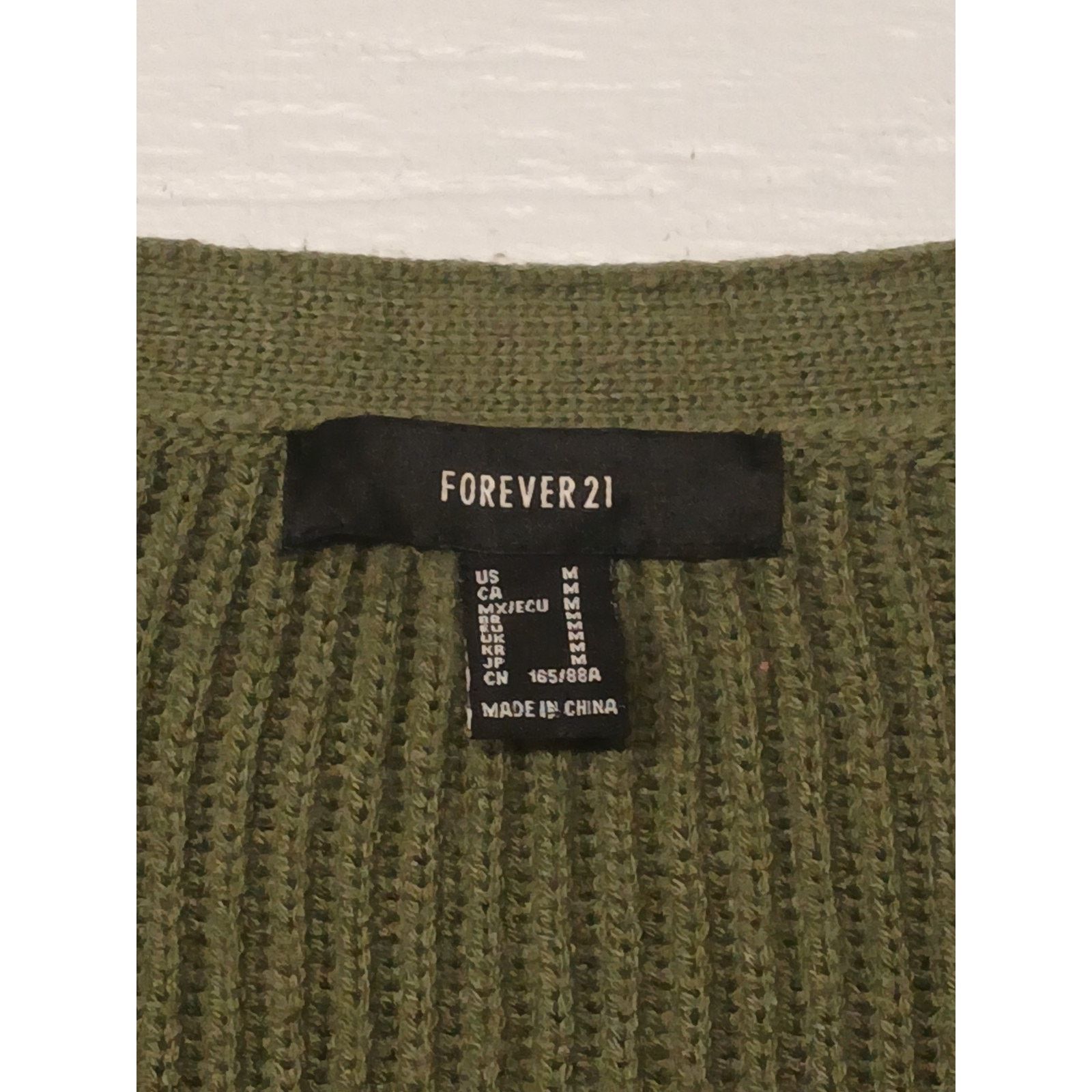 Forever 21 Forever 21 (Medium) Green Button Long Knitted Sweatshirt Size M / US 6-8 / IT 42-44 - 5 Thumbnail