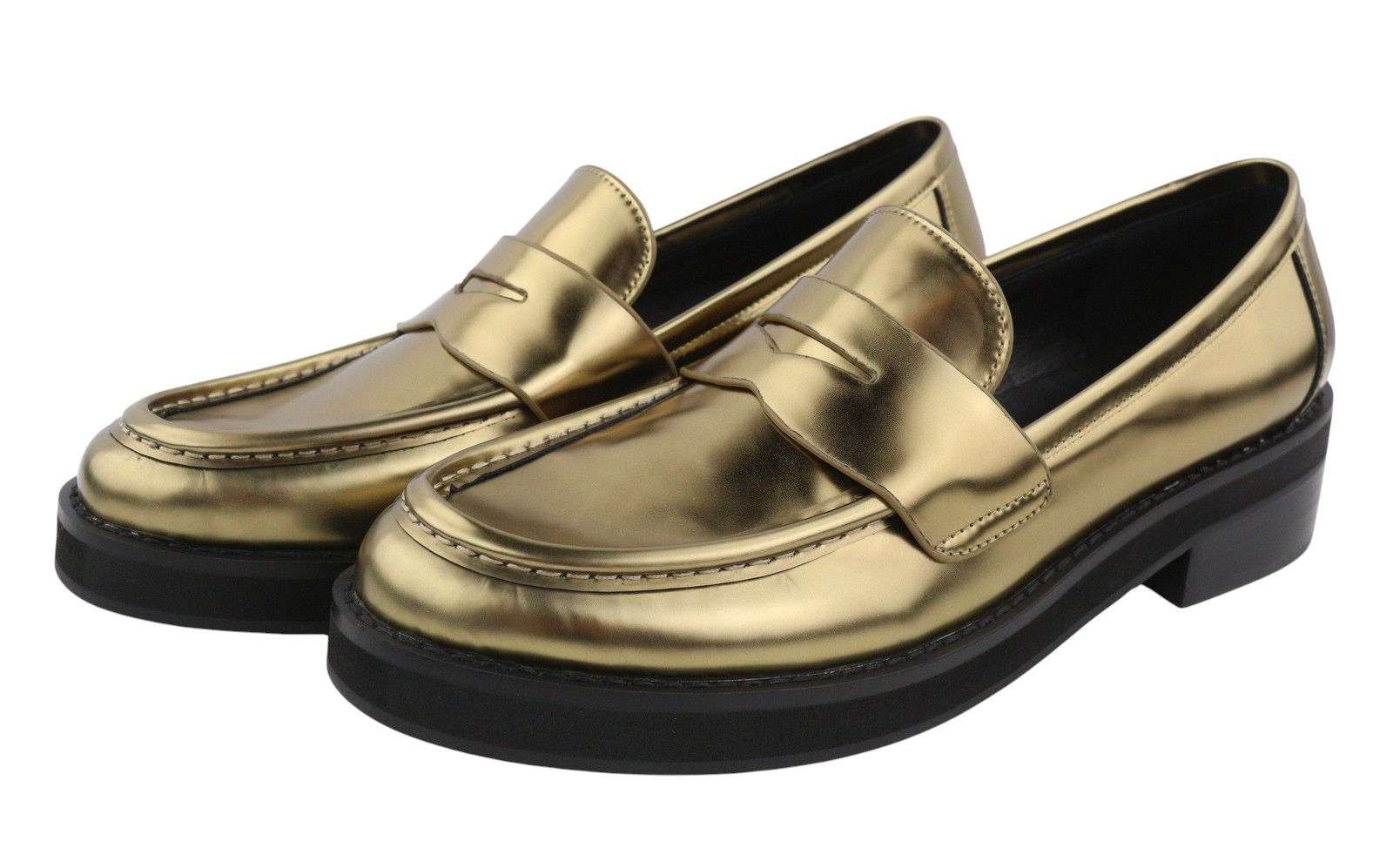 Other BIBI LOU JAYA EU40 Shiny Gold Leather Chunky 87555 Size US 9 / IT 39 - 4 Thumbnail
