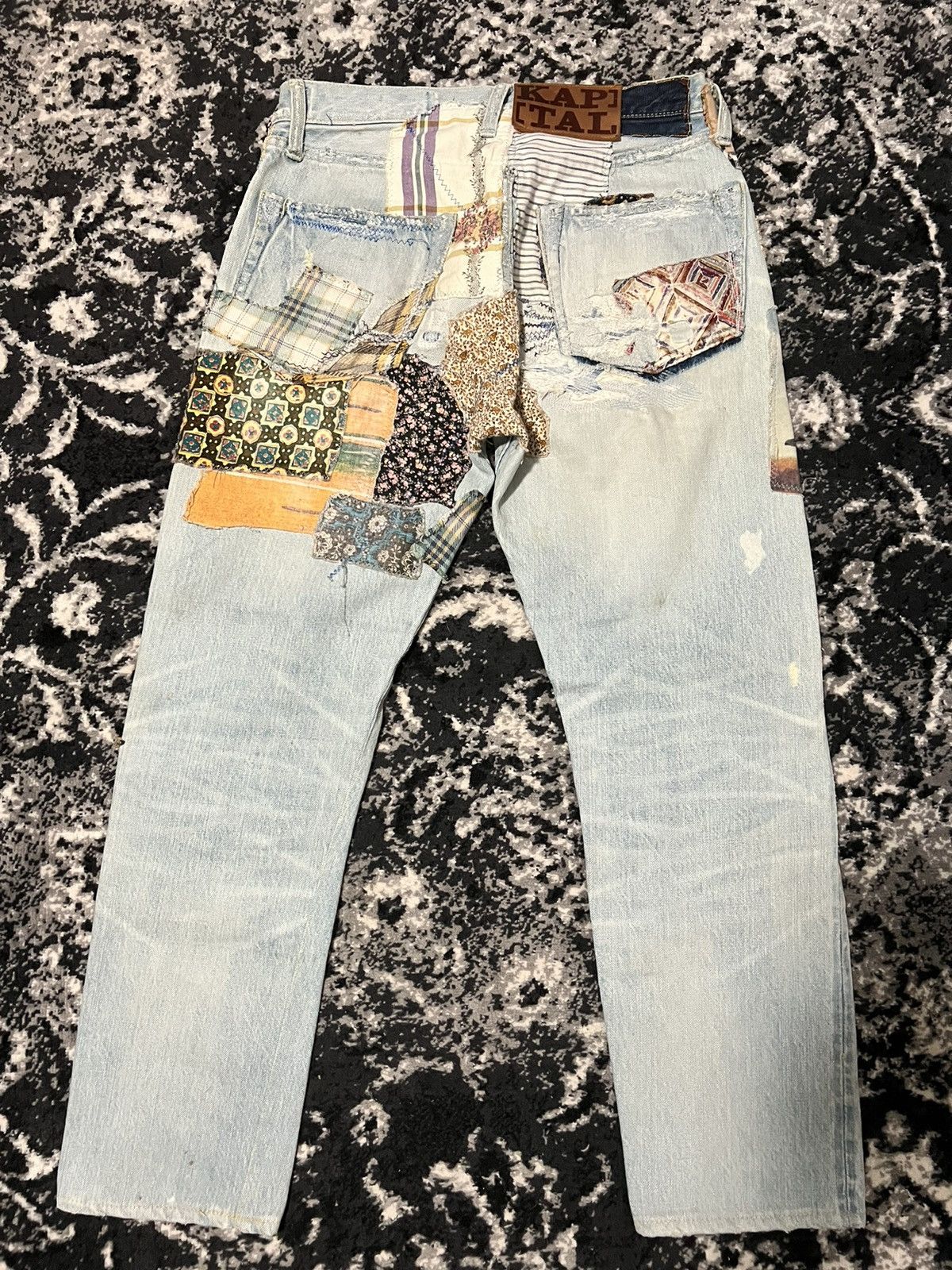 Kapital Kapital Happy Patchwork Tapered Denim “Indigo” Size US 30 / EU 46 - 8 Thumbnail