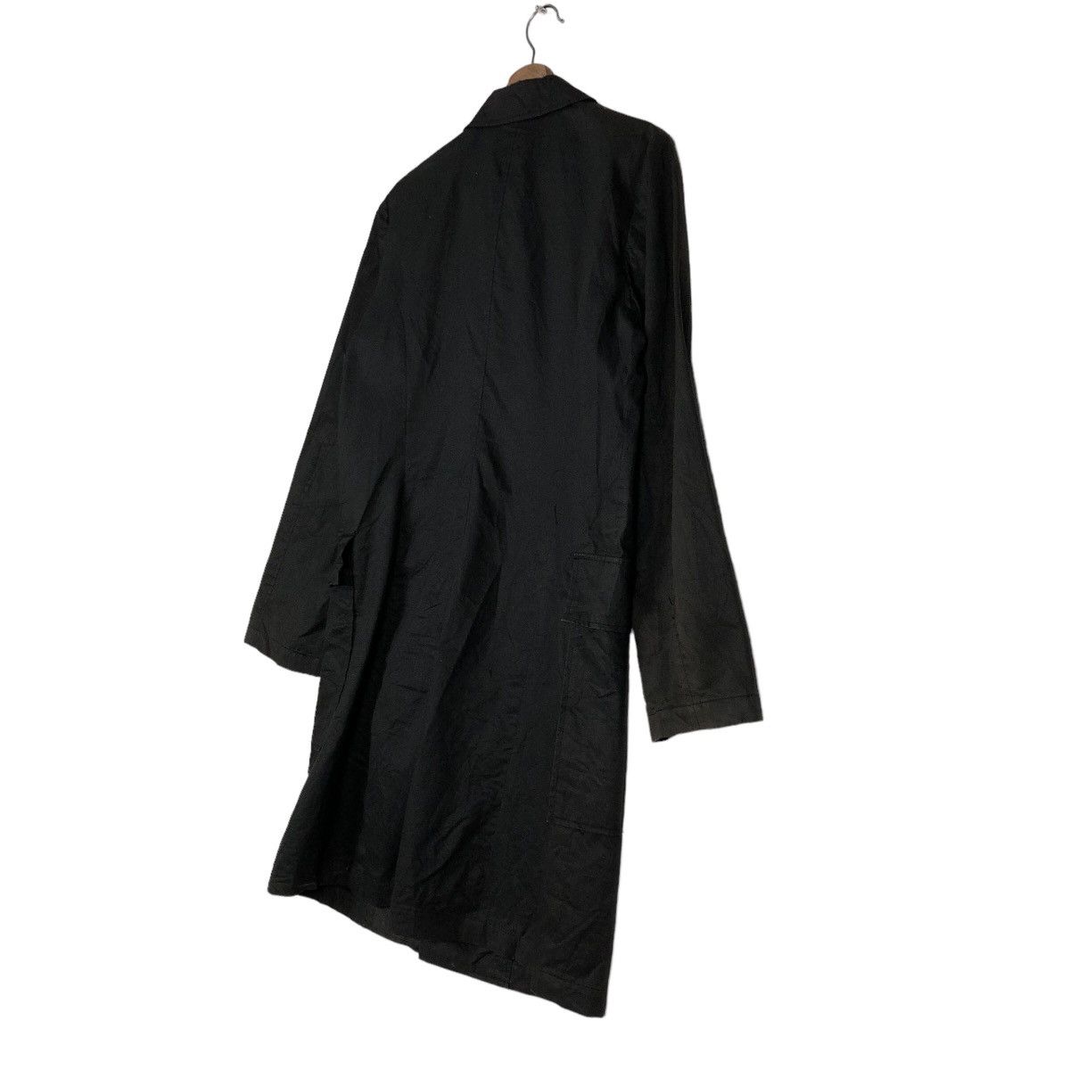 Issey Miyake Rich Black Long Jacket Double Collar Sunao Kiwahara IS Japan Size US M / EU 48-50 / 2 - 10 Thumbnail