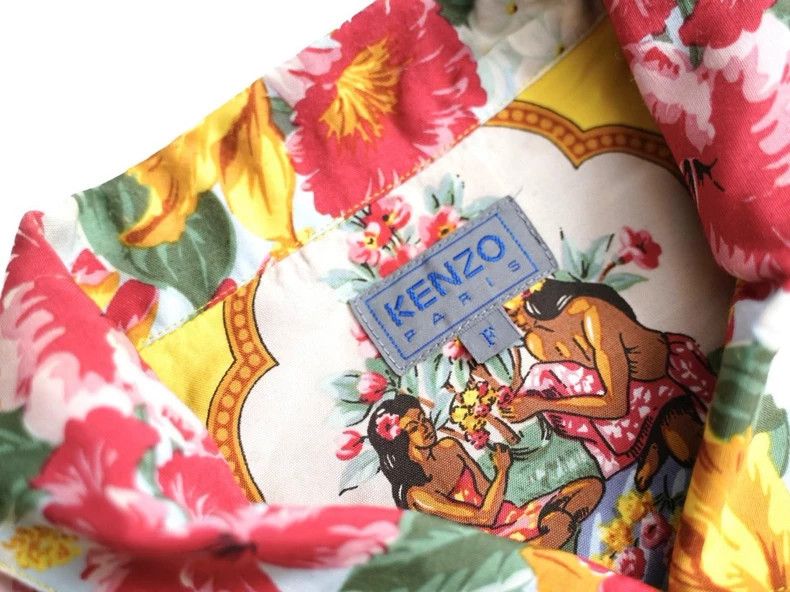 Kenzo KENZO sizeF Yellow nationalistic flower shirt Size L / US 10 / IT 46 - 7 Thumbnail