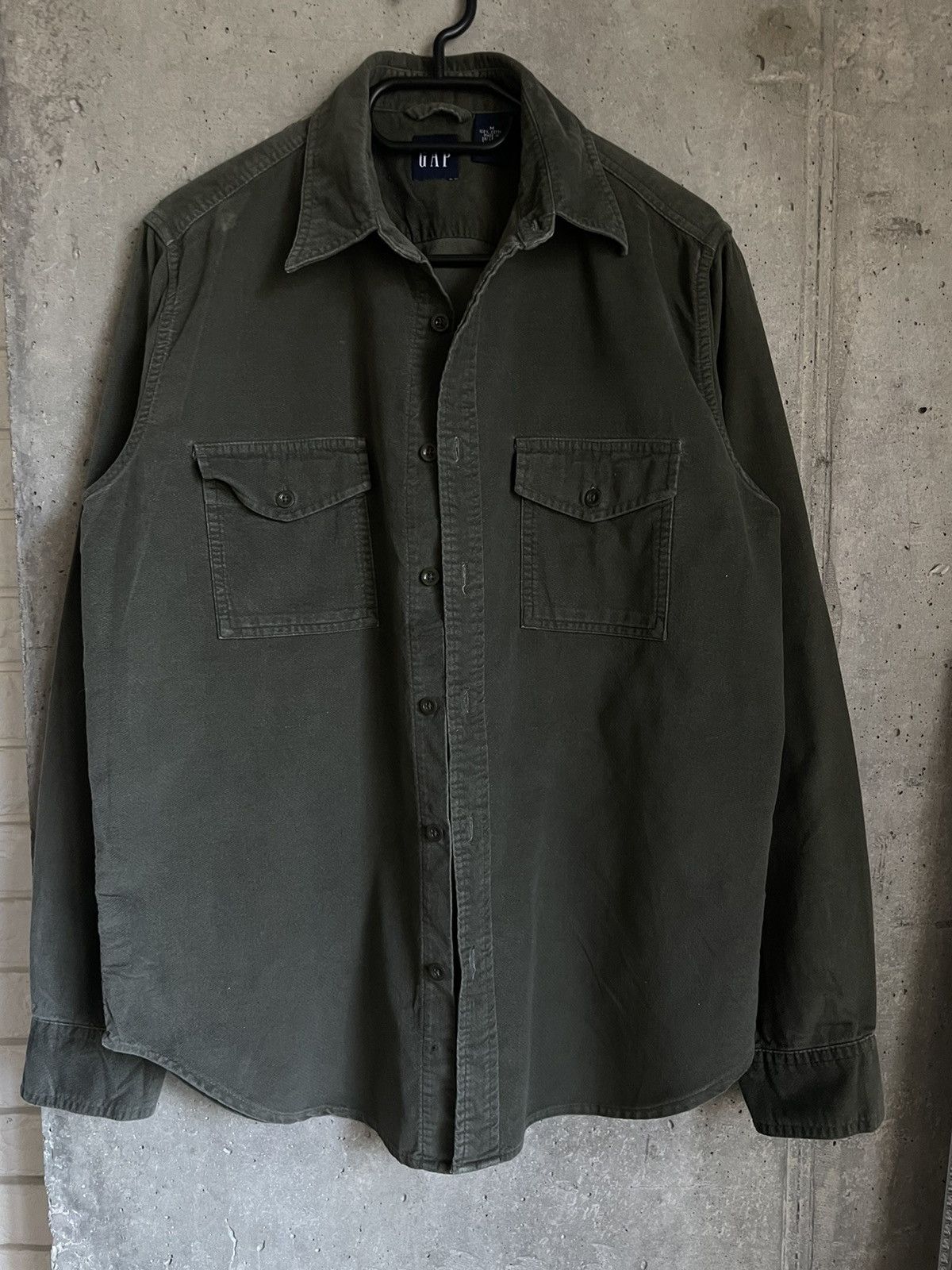 Gap × Japanese Brand Vintage Gap Olive Overshot Yeezy Kanye West Style Y2k Size US M / EU 48-50 / 2 - 5 Thumbnail