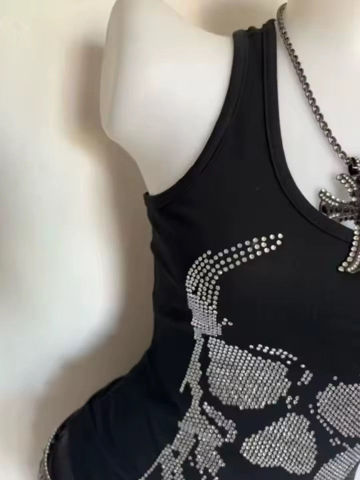 Other Y2K gothic punk skeleton 2000 style tank top t shirt Size L / US 10 / IT 46 - 3 Thumbnail