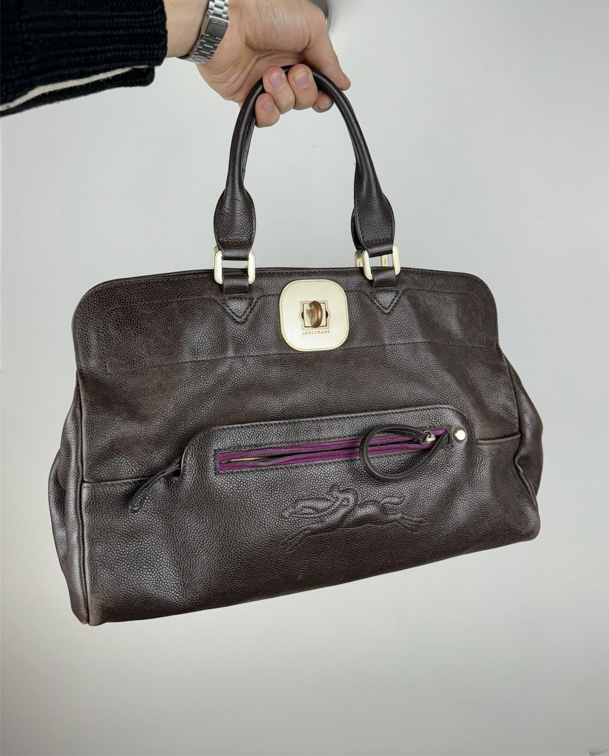 Leather × Longchamp Leather shoulder bag Longchamp Paris original luxury item Size ONE SIZE - 1 Thumbnail