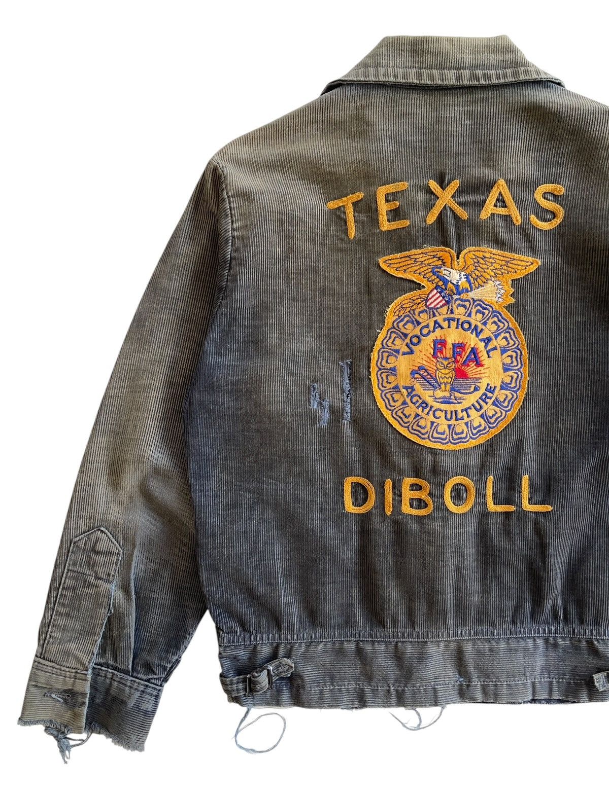 Vintage 70s FFA Texas Diboll Distressed Faded Jacket Size US S / EU 44-46 / 1 - 8 Thumbnail