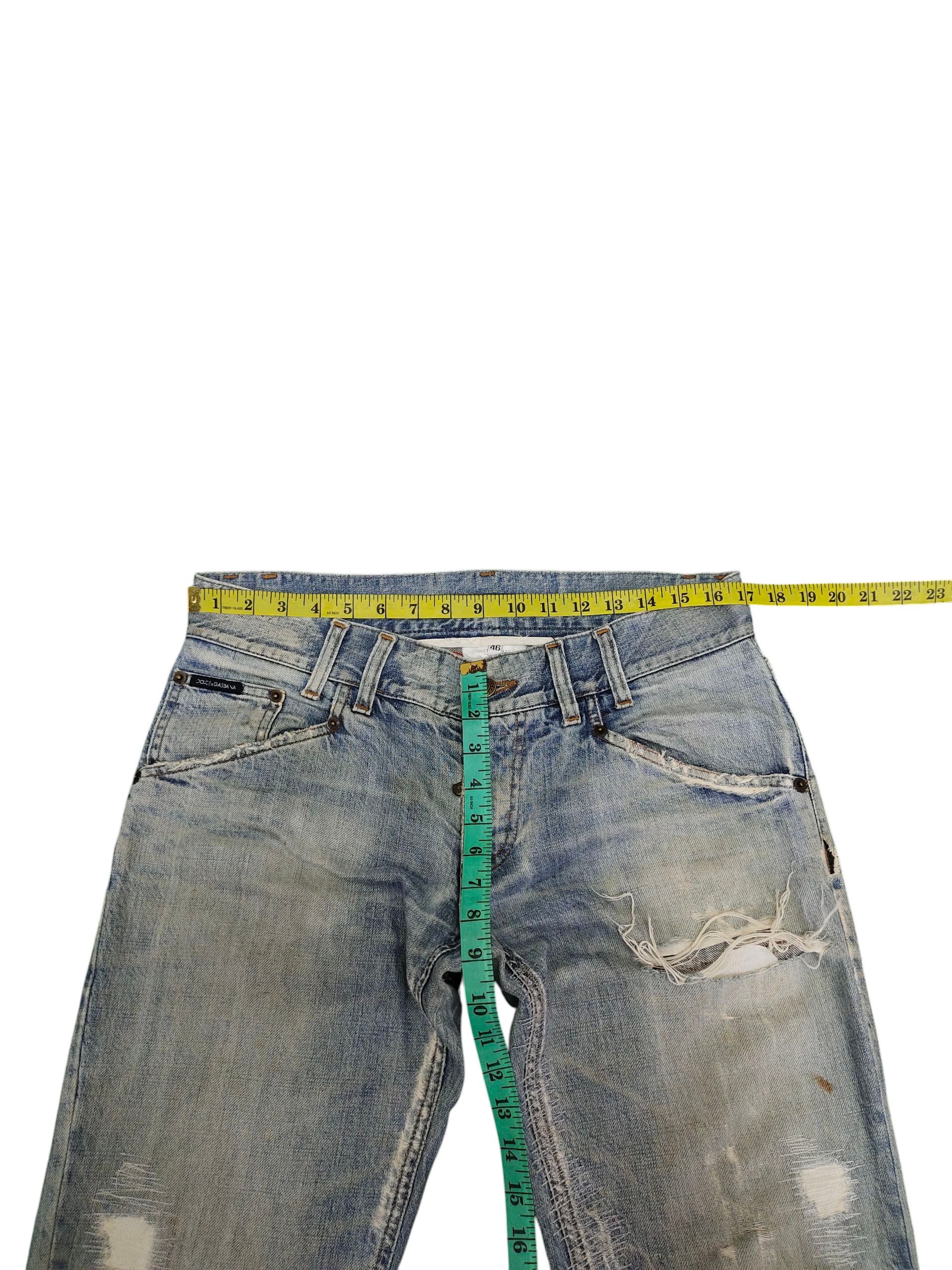 Dolce & Gabbana Vintage 90s Dolce & Gabbana Clawmark Distress Denim Jeans Size US 33 - 14 Thumbnail