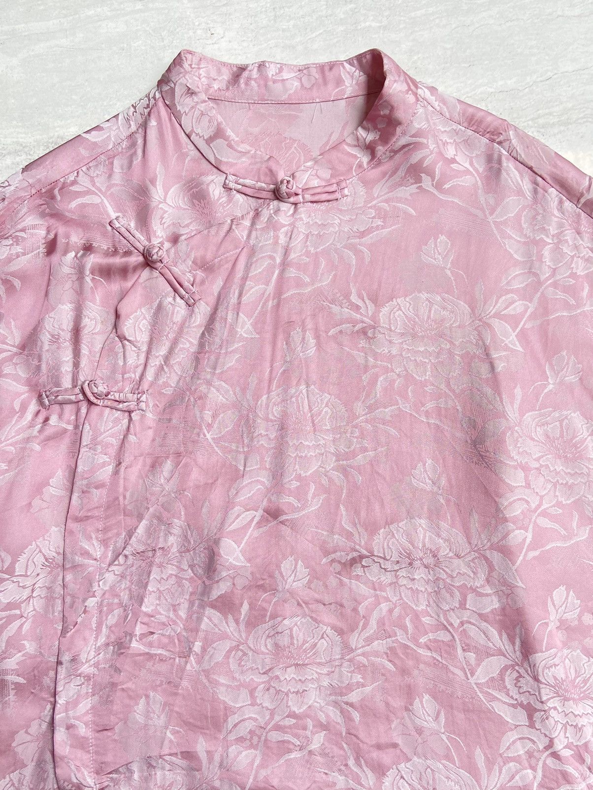 Designer × Japanese Brand Japanese Brand Chinese Traditional Pink Blouse Size L / US 10 / IT 46 - 3 Thumbnail