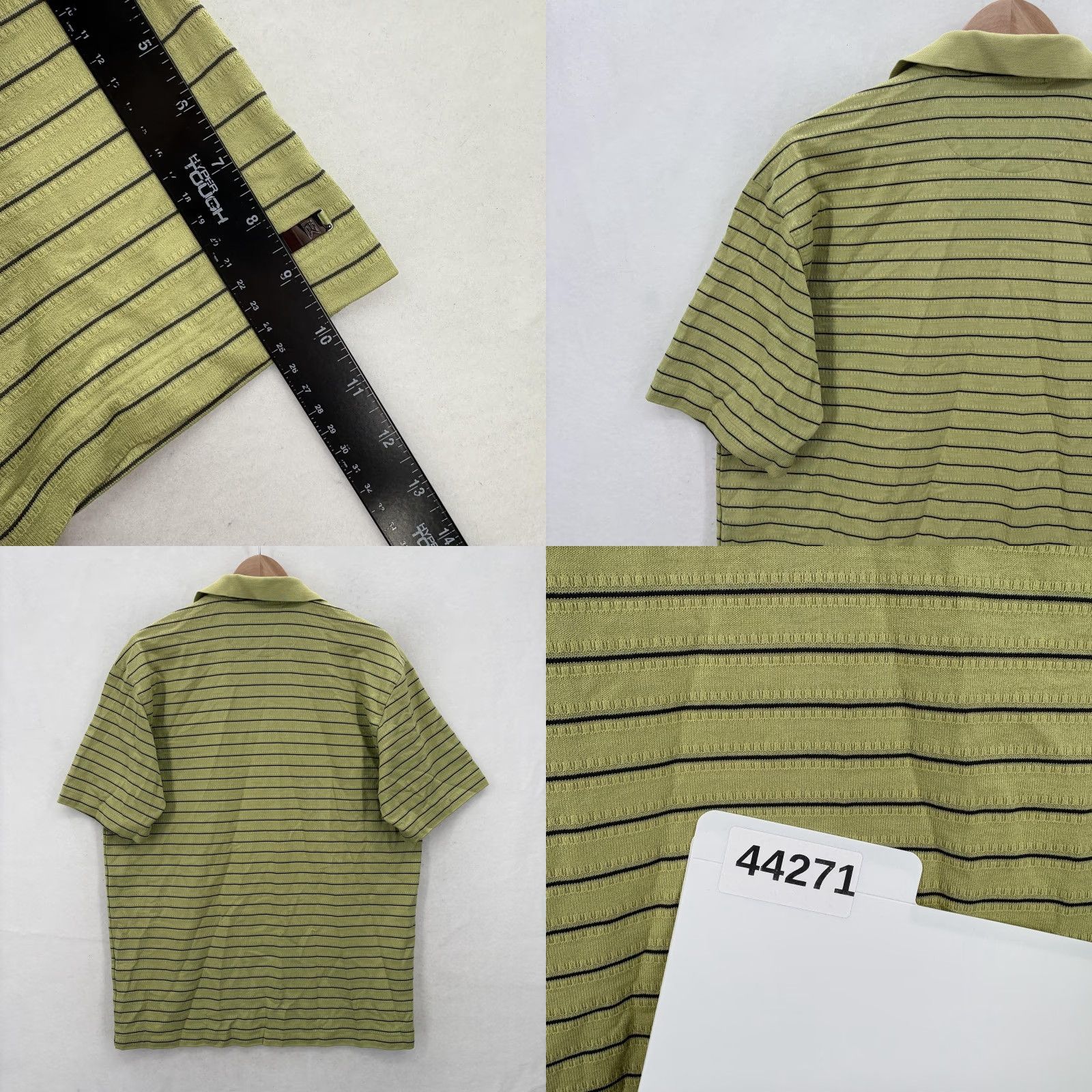 Nike Nike Tiger Woods Golf Polo Shirt Mens L Green Striped Robert Trent Jones Size US L / EU 52-54 / 3 - 8 Thumbnail