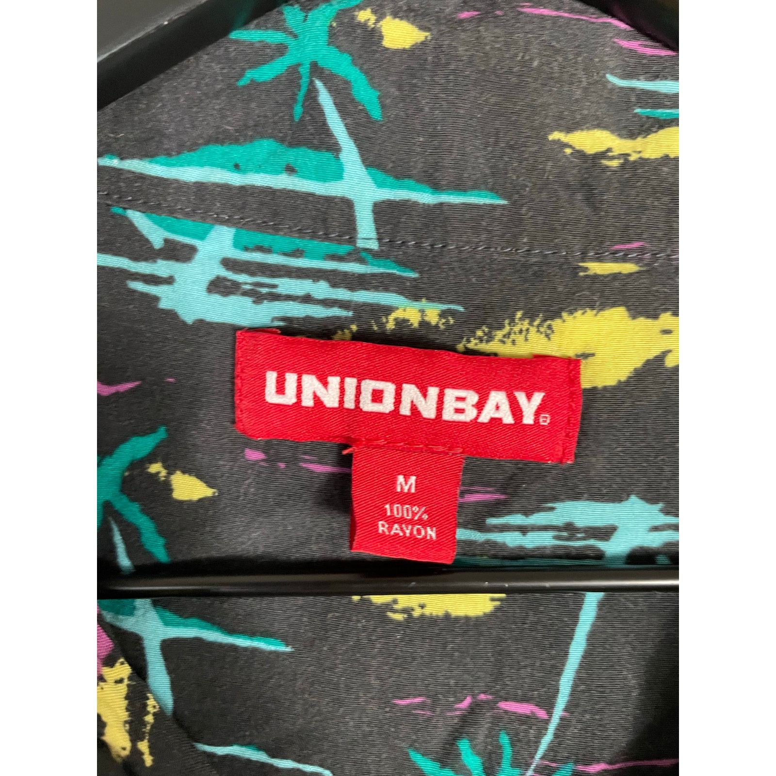 UNIONBAY Unionbay Tropical Print Short Sleeve Shirt Rayon Medium Size US M / EU 48-50 / 2 - 2 Thumbnail
