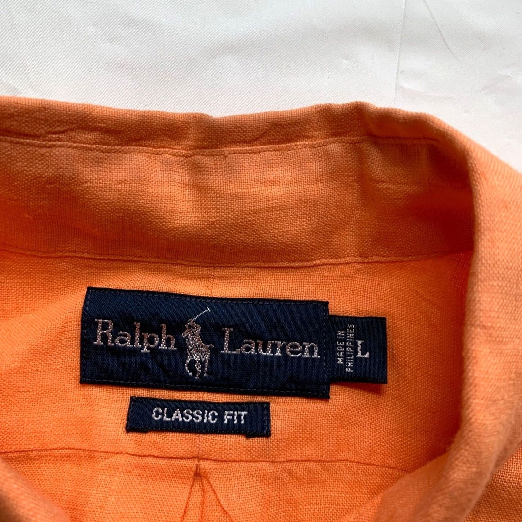 Ralph Lauren Ralph Lauren 100% Linen Shirt Mens Large Classic Fit Button Up Long Sleeve NEW Size US L / EU 52-54 / 3 - 3 Thumbnail