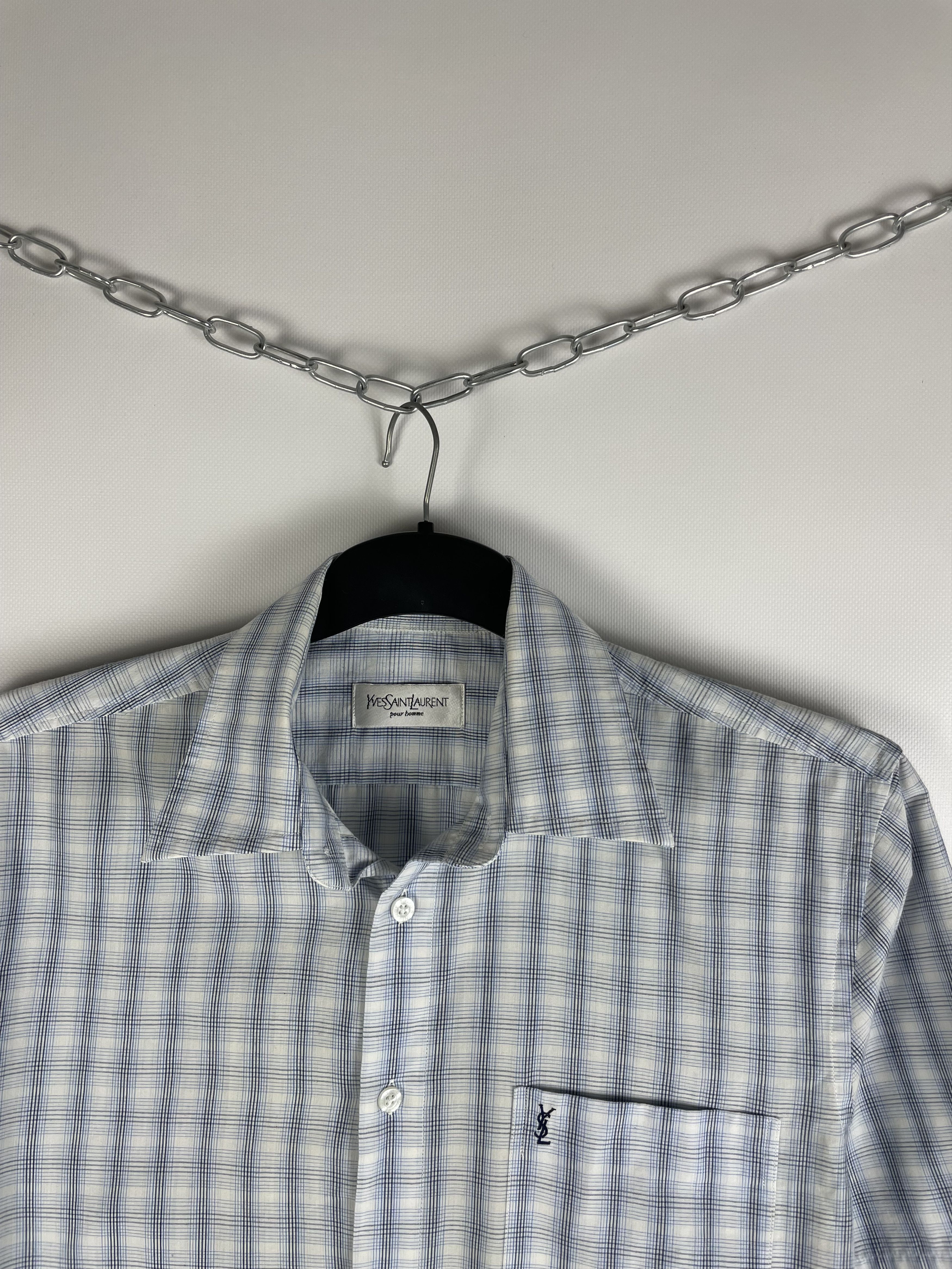 Vintage Vintage Yves Saint Laurent Ysl Pour Homme Shirt Size US M / EU 48-50 / 2 - 3 Thumbnail