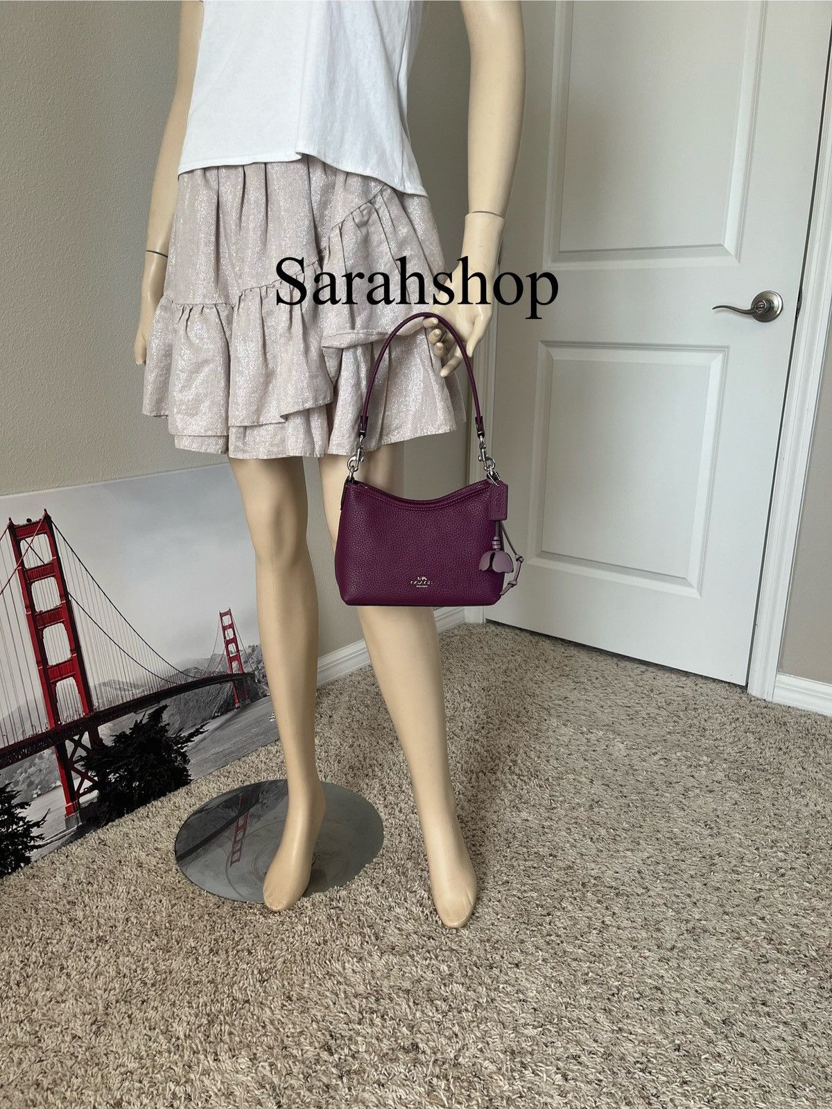Coach Coach Laurel Small Shoulder Bag With Floral Charm Size ONE SIZE - 7 Thumbnail