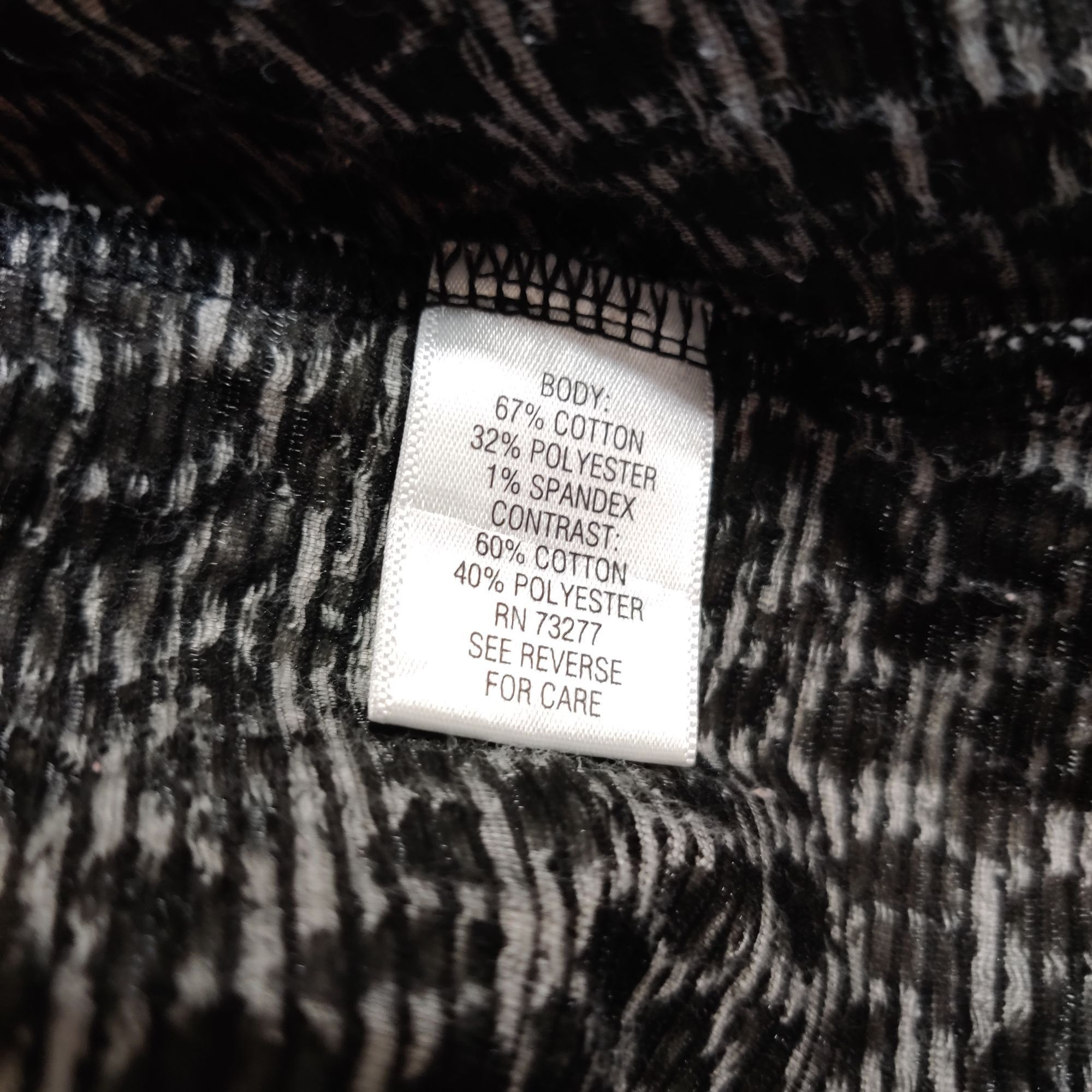 Apt. 9 APT 9 Petite L Black White Textured Animal Print Long Sleeve Size L / US 10 / IT 46 - 9 Thumbnail