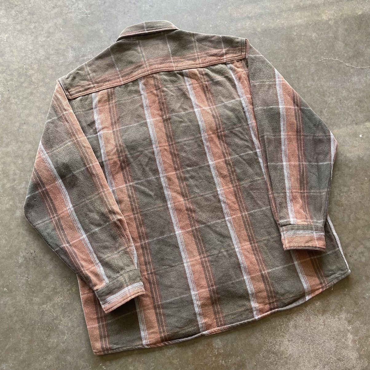 Fieldmaster × Vintage Vintage 90s Brown Green Plaid Flannel Button Up Grunge Size US L / EU 52-54 / 3 - 6 Thumbnail