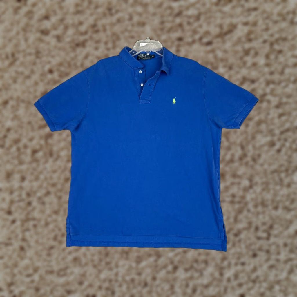 Ralph Lauren VINTAGE Ralph Lauren Polo Shirt Men XL Blue 100% Cotton Polo Shirt Golf Shirt Polo Ralph Lauren Polo Shirt Men XL Blue 100% Cotton Golf Size US XL / EU 56 / 4 - 1 Thumbnail