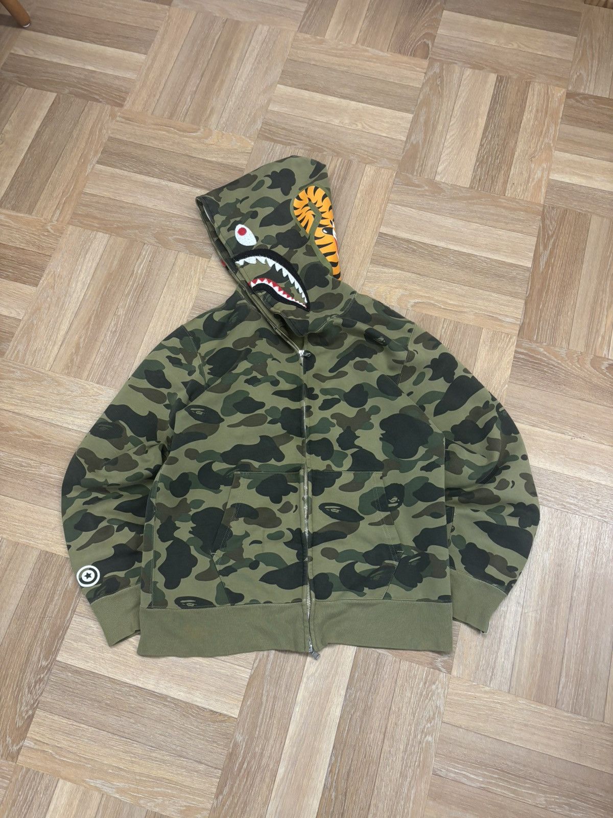 Bape 1st Camo Windstopper Shark Full Zip Hoodie | Grailed
