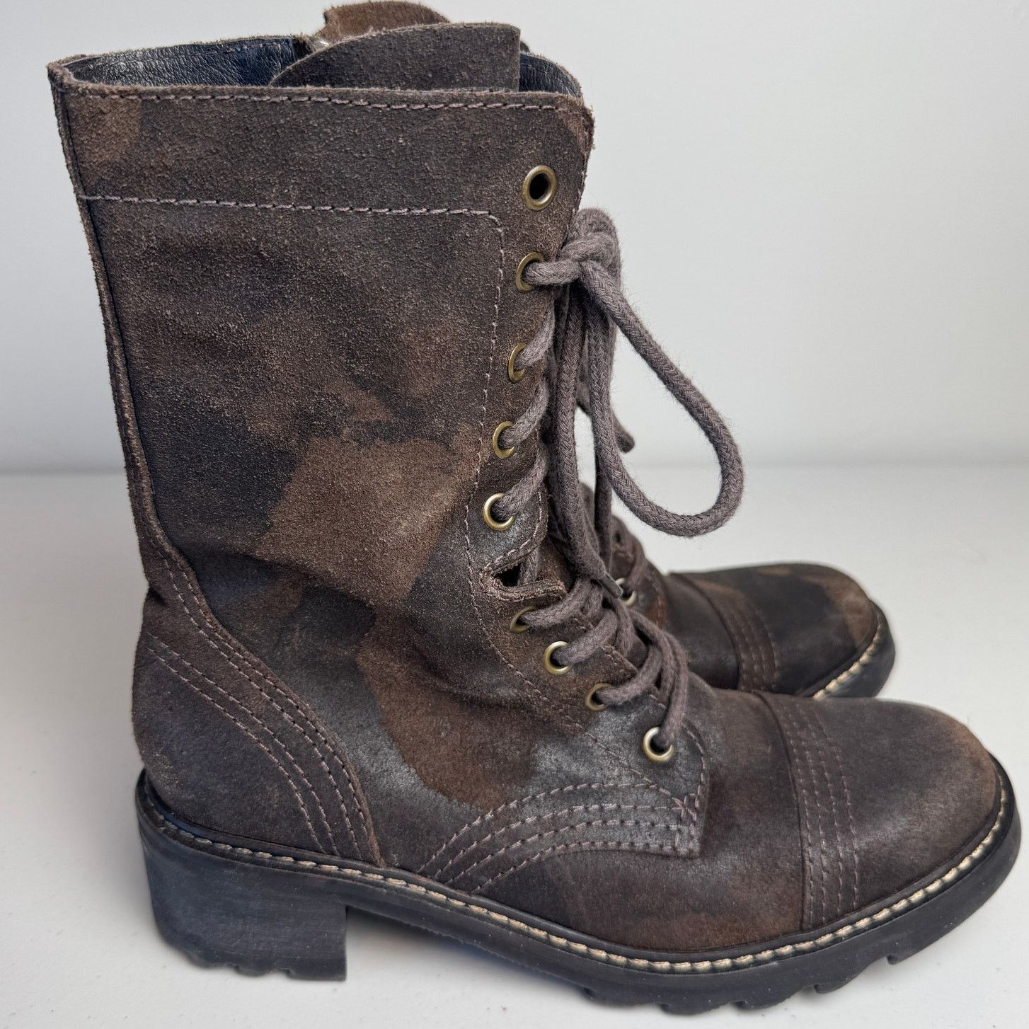 Donald Pliner × Other Donald J Pliner Brown Leather Lace Up Zip Boots - 8.5M Size US 8.5 / IT 38.5 - 9 Thumbnail