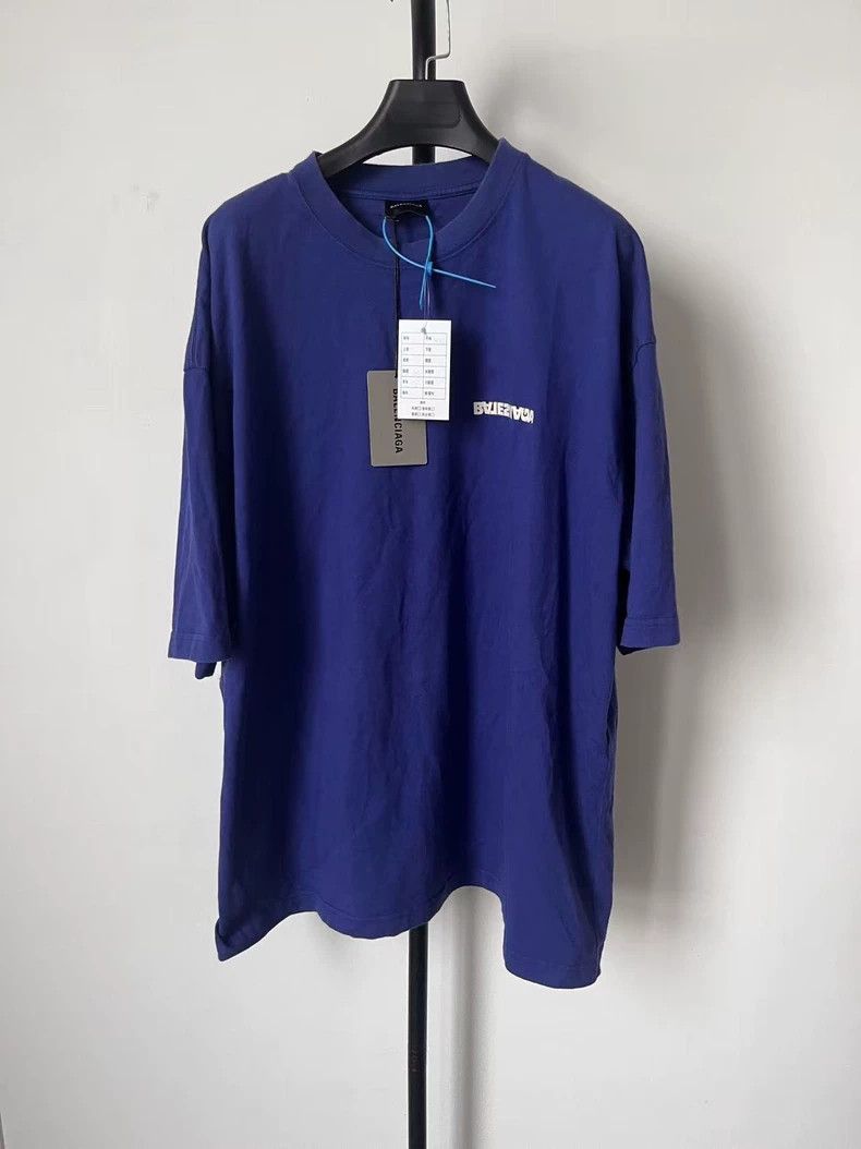 Balenciaga Balenciaga Logo Printed Crew Neck Pullover Short Sleeve T- Size US XXL / EU 58 / 5 - 1 Thumbnail