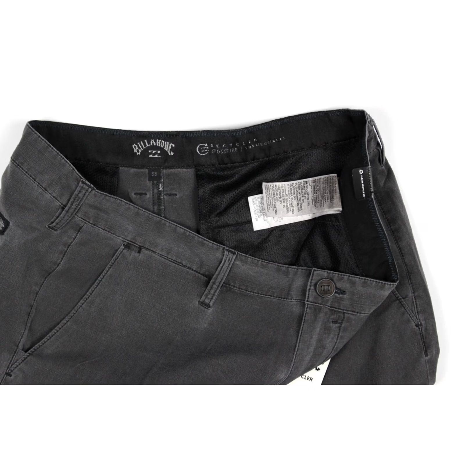 Billabong Billabong Men's Crossfire Wave Washed Shorts 38 Black Mid Length Submersibles Shorts Size US 38 / EU 54 - 4 Thumbnail