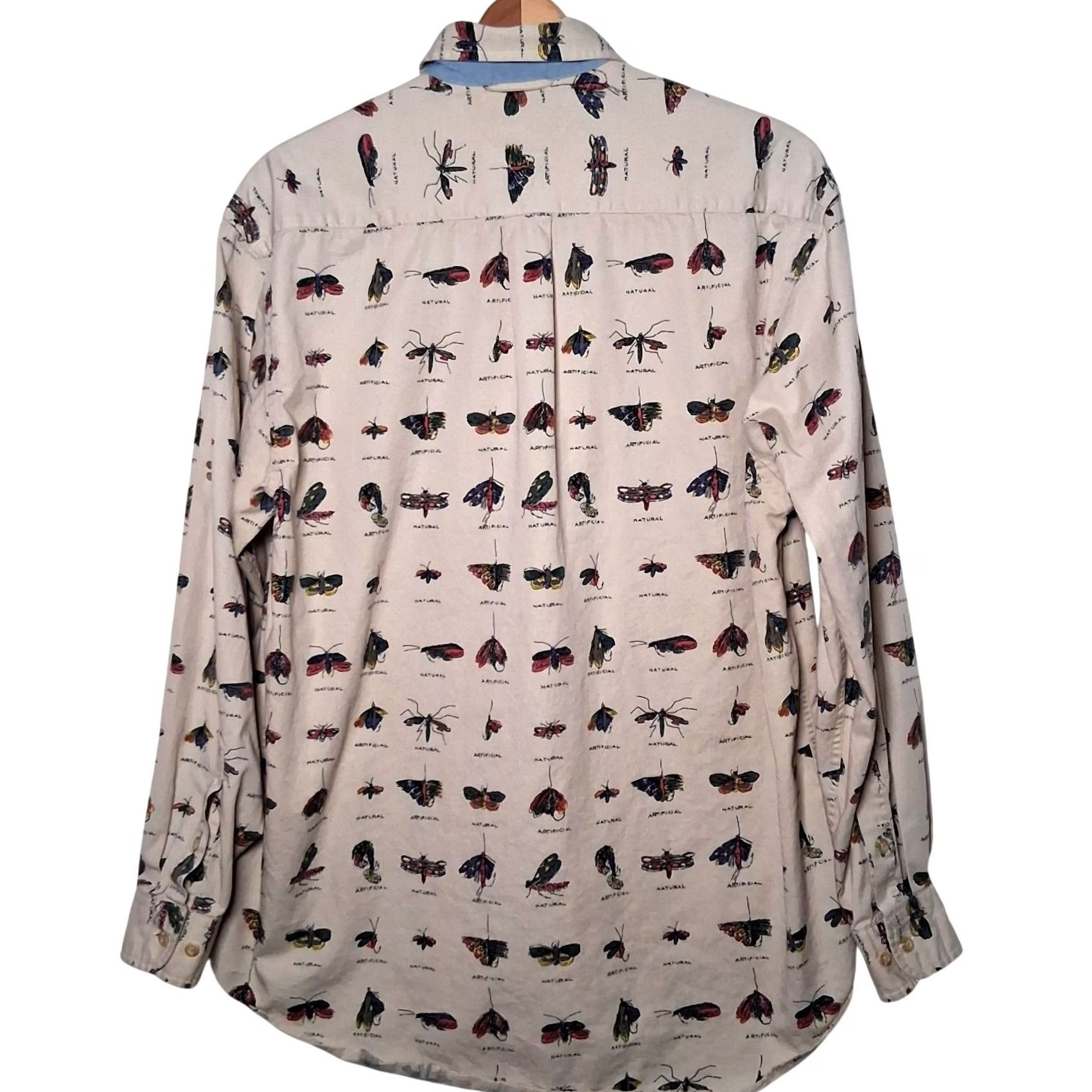 Tommy Hilfiger VINTAGE Tommy Hilfiger Shirt Men Small Fly Fishing Lures Fisherman Outdoors Fish Casual Button-Down Collared Long Sleeve Beige Cotton Size US S / EU 44-46 / 1 - 3 Thumbnail